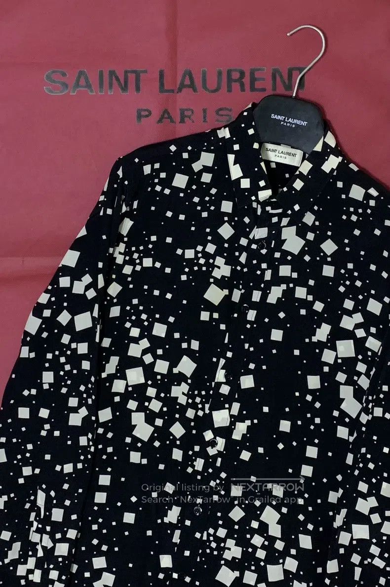 Saint Laurent Paris Saint Laurent Paris size 39 Black and white silk checkered Size US S / EU 44-46 / 1 - 8 Thumbnail