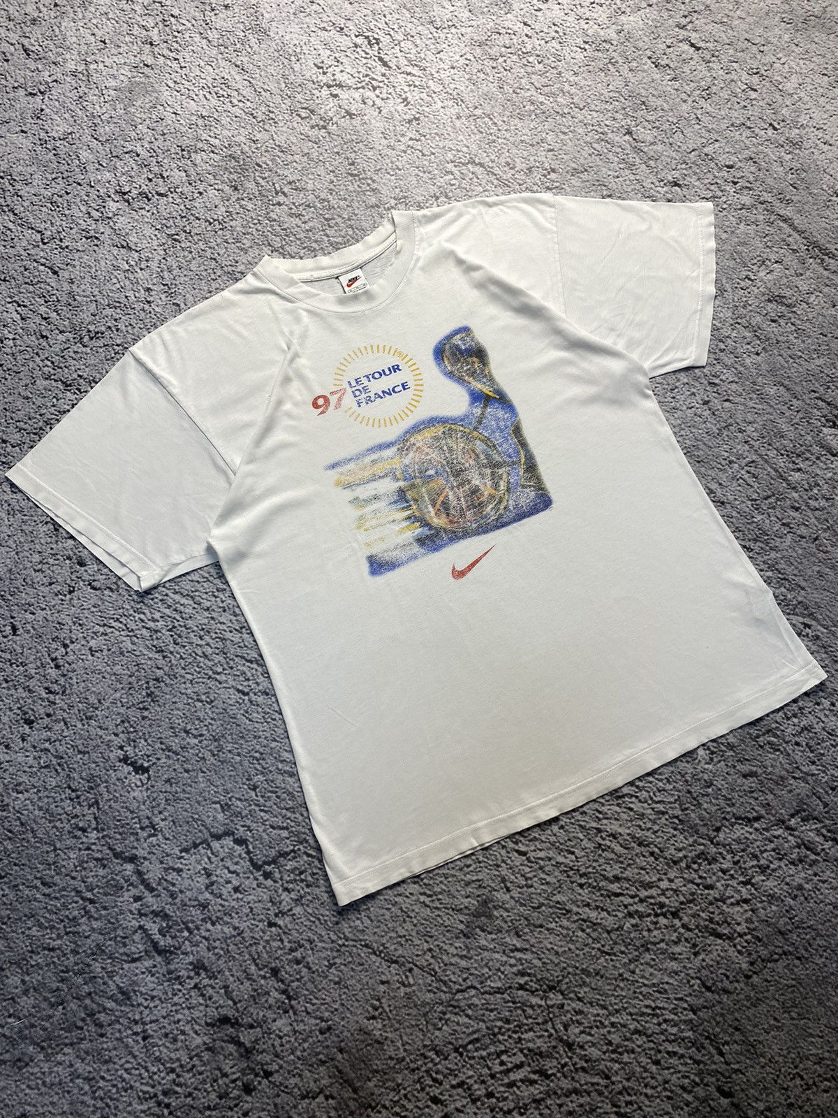 image of Nike 1997 Le Tour De France Tee in White, Men's (Size XL)