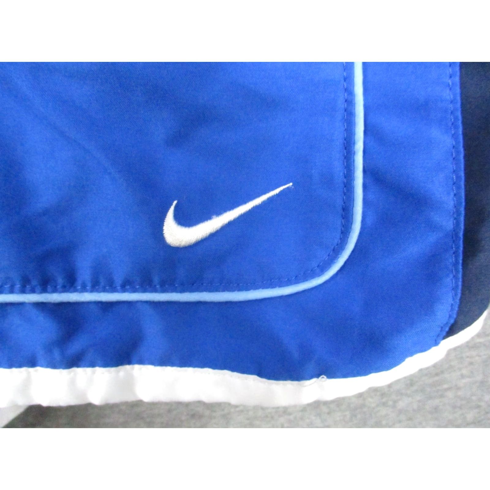 Nike Vintage Nike Swim Shorts Mens XXL Blue White Trim Lined Swoosh Pockets 80's Size US 39 - 2 Thumbnail