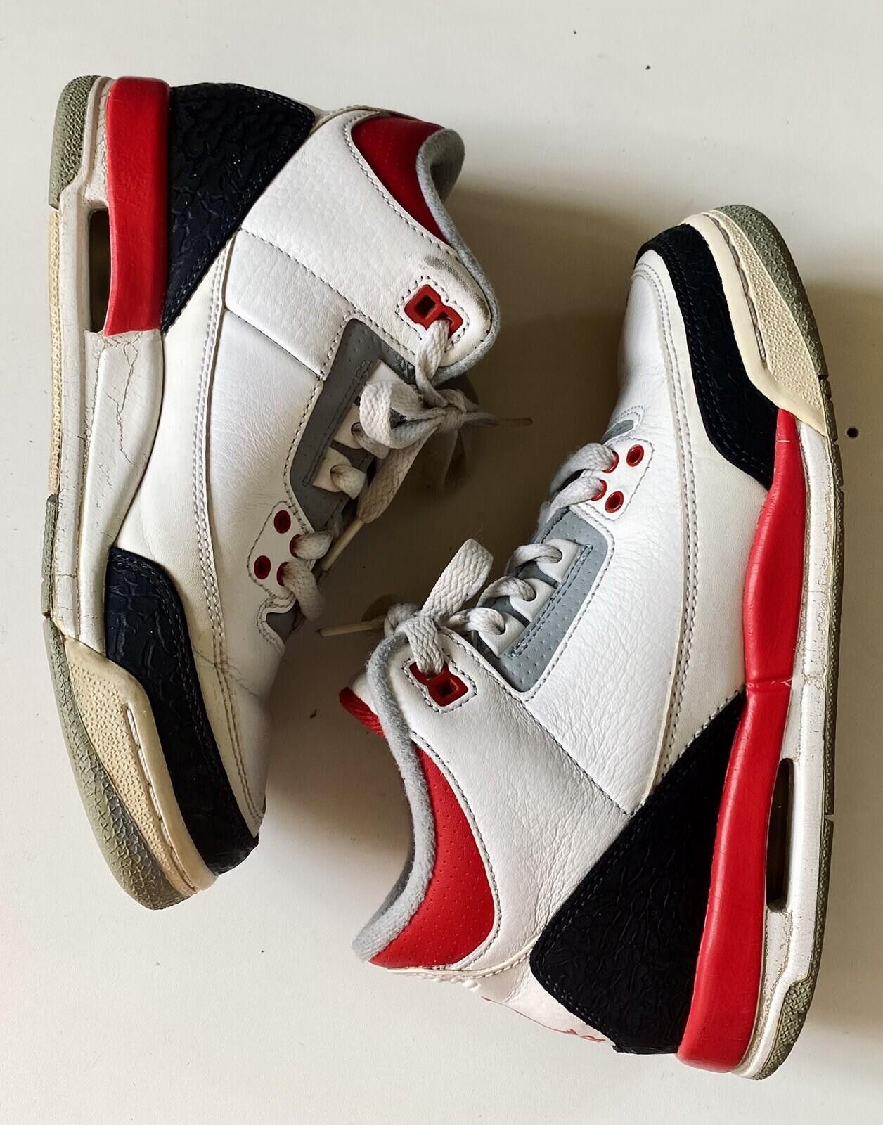Jordan Brand 2013 Air Jordan 3 Retro Fire Red Youth GS Size 4.5Y NO BOX Size US 5 / EU 37 - 4 Thumbnail