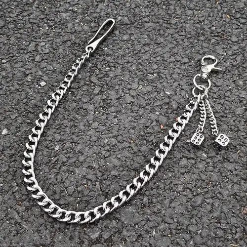 Jewelry 232Dice Cross Wallet Chain,Y2K Jeans Chain Size ONE SIZE - 5 Thumbnail
