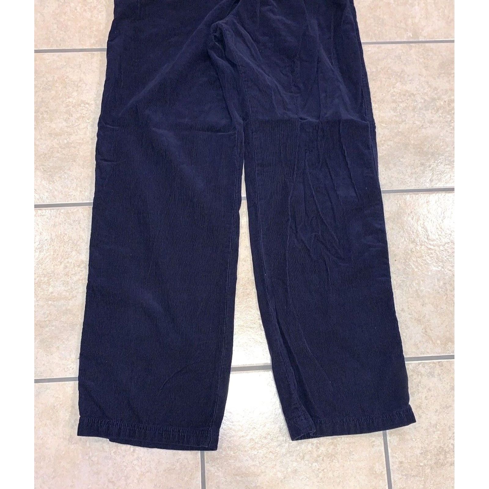 Vintage VINTAGE Cappagallo Navy Corduroy 100% Cotton Wide-Leg Womens M Pant 29-32x30 Navy Cappagallo Jacey Womens Mens Size 32" / US 10 / IT 46 - 4 Thumbnail