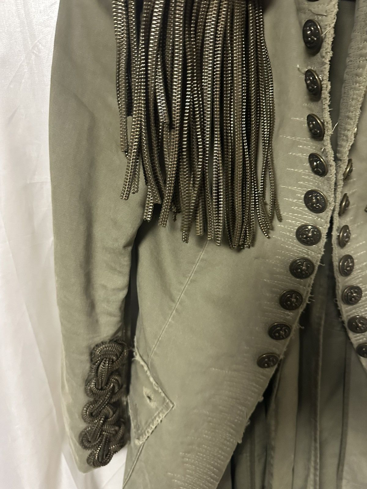 Balmain Balmain SS10 Decarnin Chain Straps Military Coat Size US S / EU 44-46 / 1 - 6 Thumbnail
