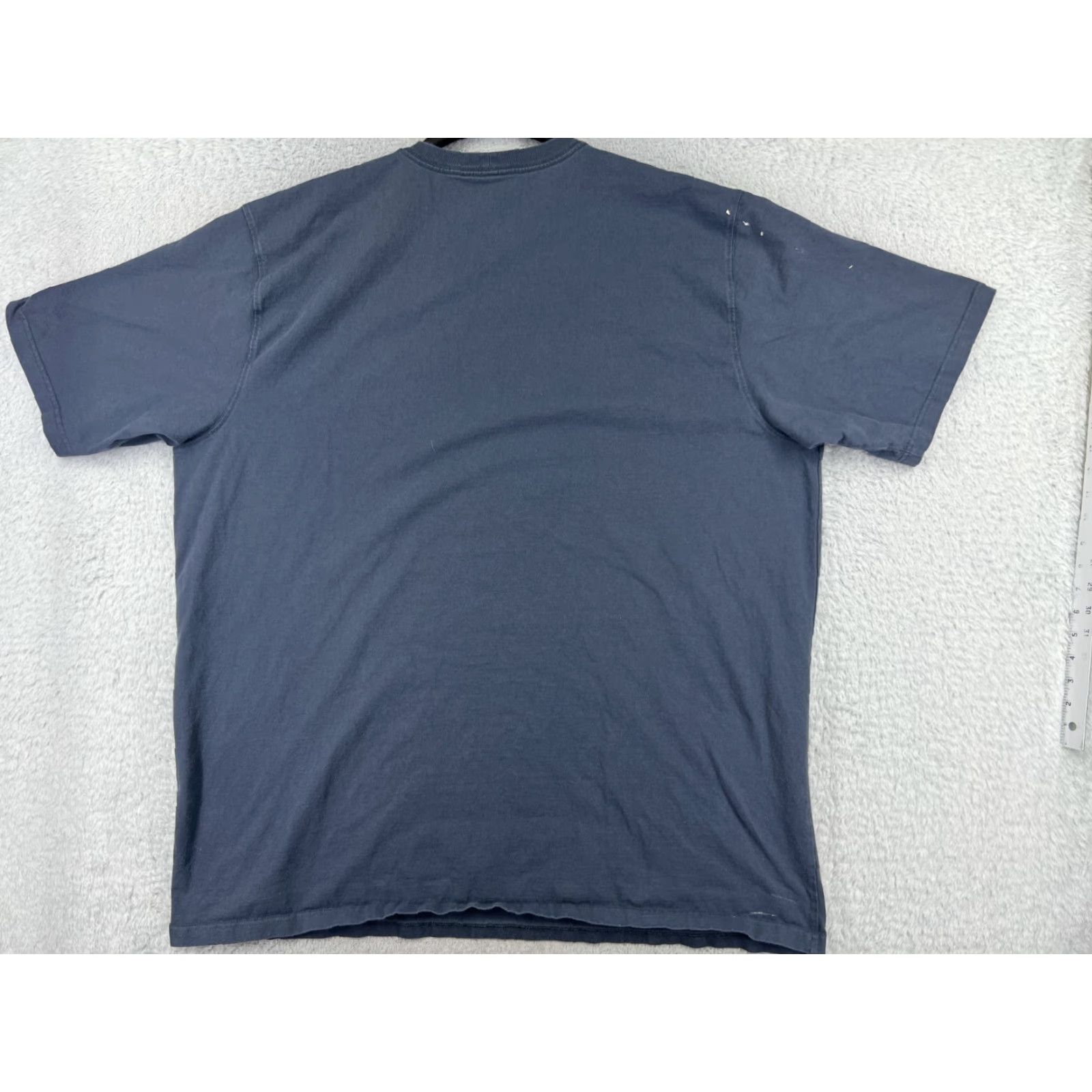 Carhartt Carhartt Work Shirt Mens 3XLT Blue Short Sleeve Crew Neck Cotton Blend Jersey Logo Classic Size US XXL / EU 58 / 5 - 2 Thumbnail