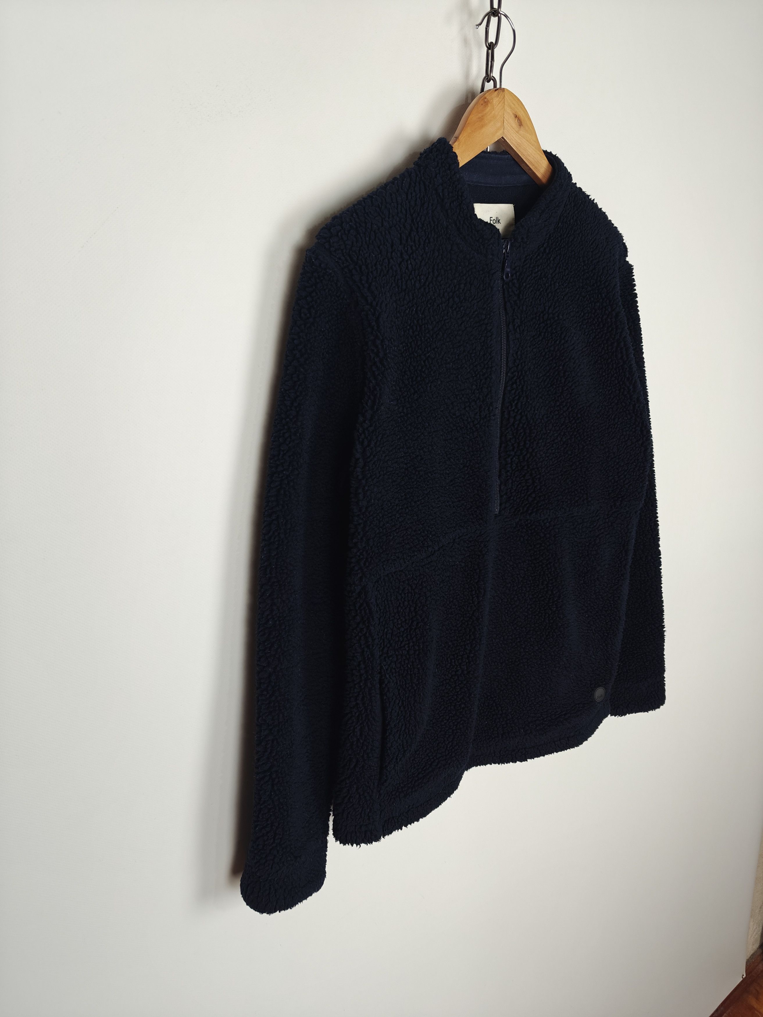Folk Folk Fleece Jacket Half Zip Pullover Sherpa Blue size 2 (S) Size US S / EU 44-46 / 1 - 5 Thumbnail