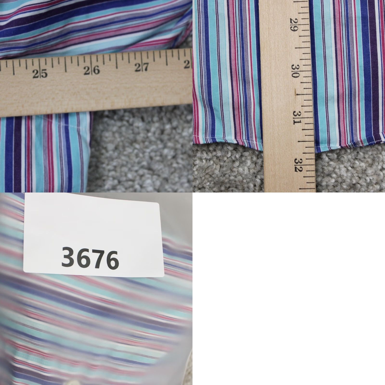 Polo Ralph Lauren Polo Ralph Lauren Dress Shirt Purple/Blue 17 1/2 36/37 Regular Long Sleeve Button Cuff Men’s 100% Cotton Casual Business Formal 90s Size 48R - 9 Thumbnail