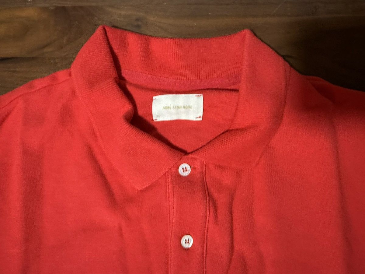 Aime Leon Dore Aime Leon Dore ALD Piqué Polo in Red SS22 Floral Crest Logo Size US XL / EU 56 / 4 - 3 Thumbnail