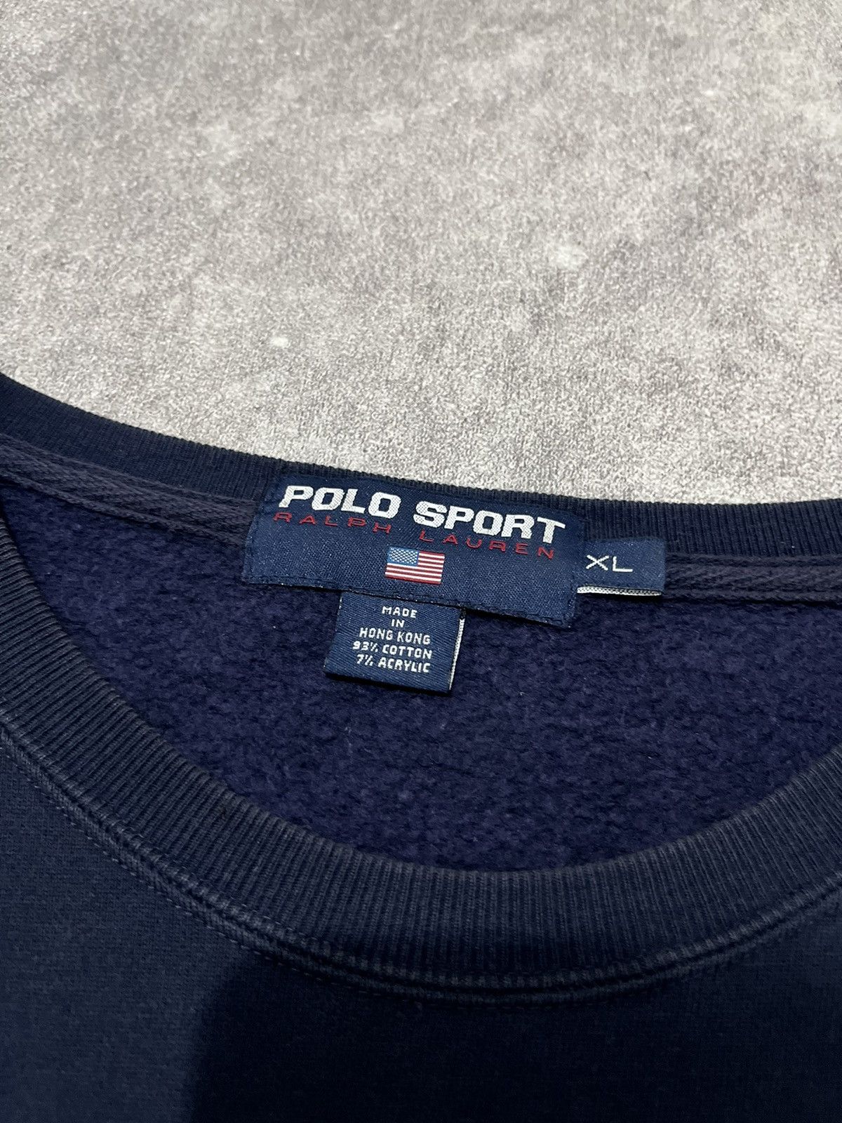 Polo Ralph Lauren Vintage 90s Polo Sport USA Big Flag Sweatshirt Size US XL / EU 56 / 4 - 3 Thumbnail