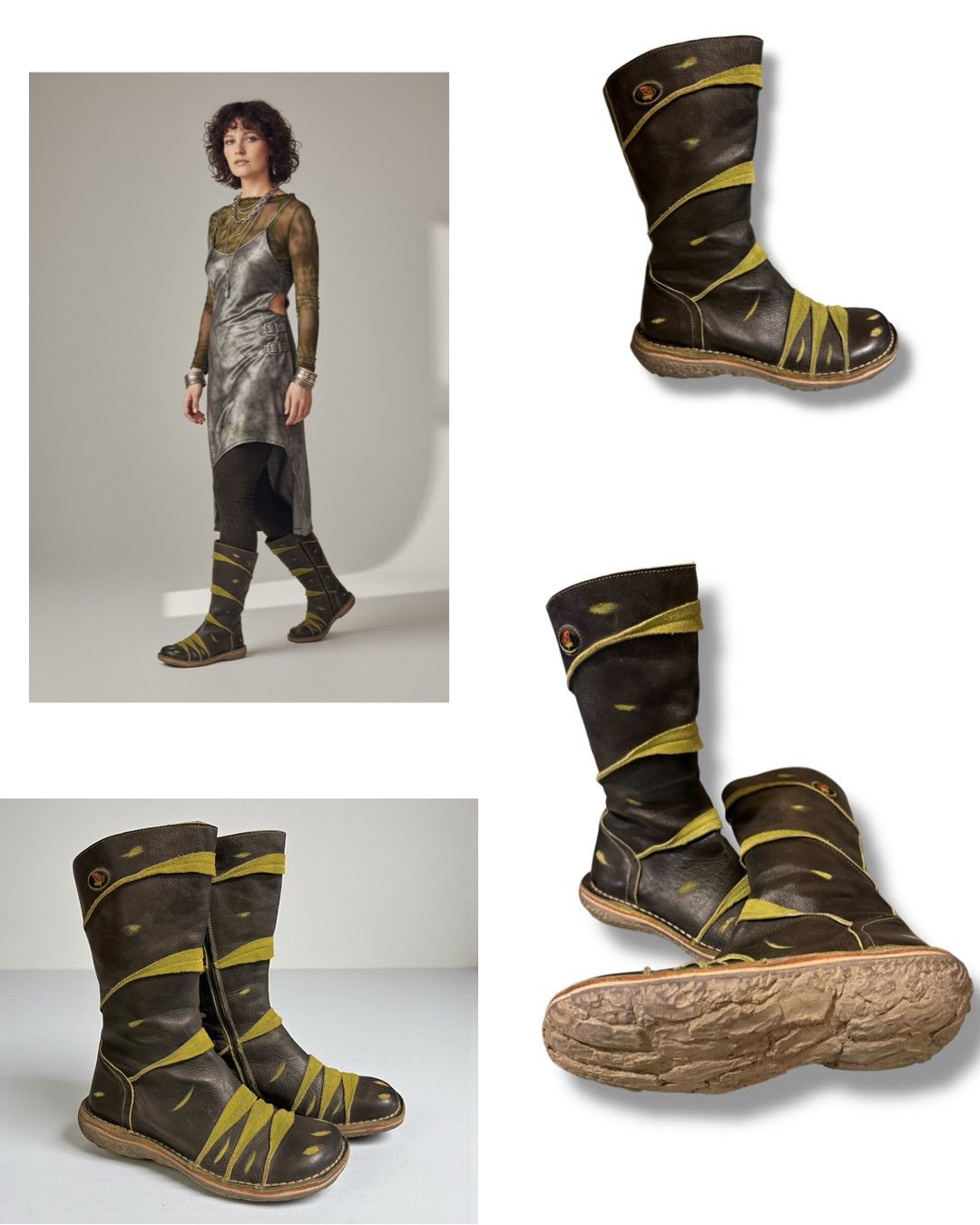 Other Ultra Rare EJECT Archive Vintage Leather Boots Size US 6.5 / IT 36.5 - 8 Thumbnail