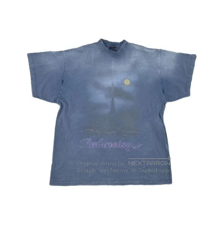 Balenciaga Balenciaga SS24 Distressed Graphic Short Sleeve T. Size US M / EU 48-50 / 2 - 1 Thumbnail
