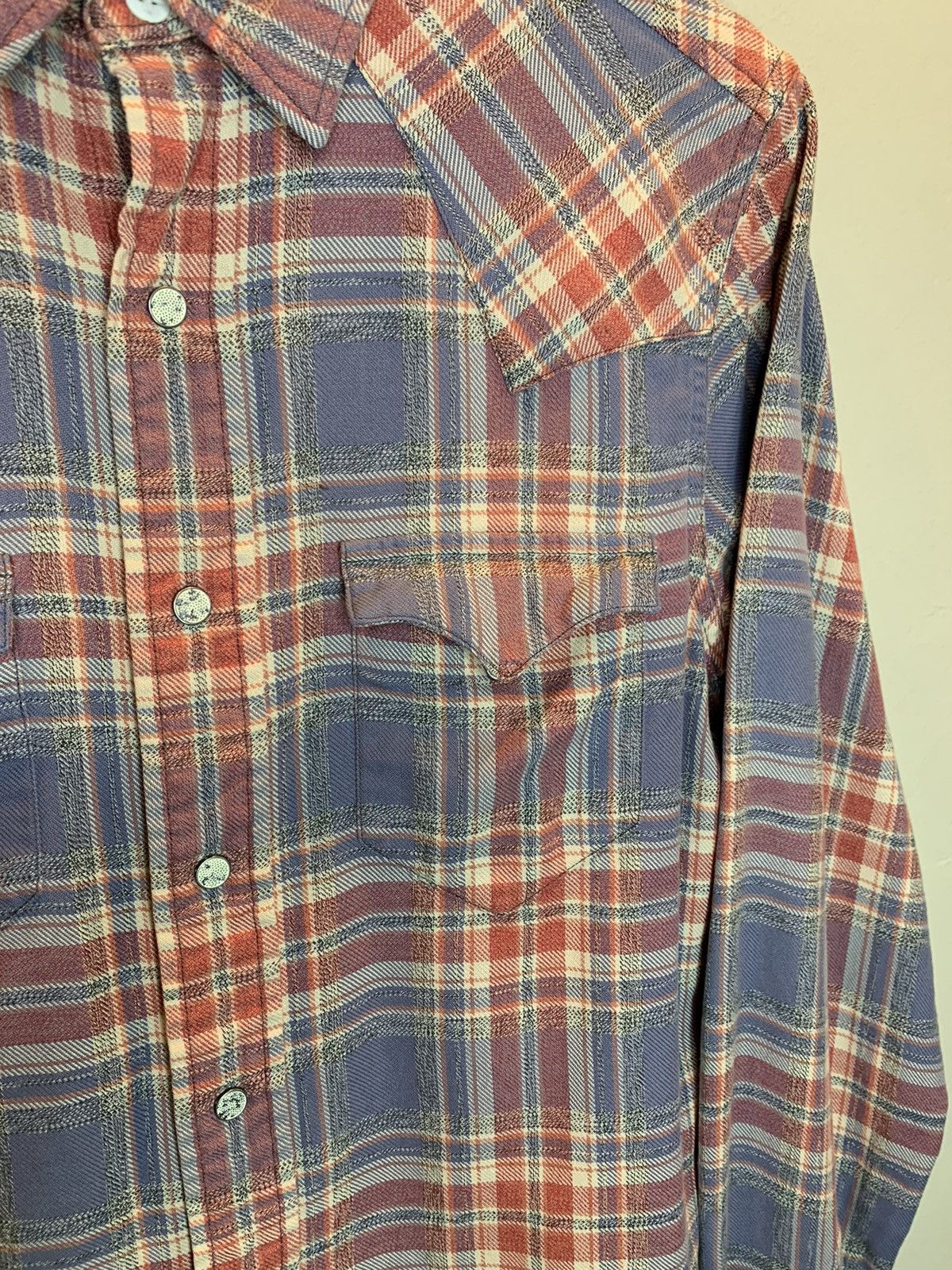 RRL Ralph Lauren RARE* RRL Ralph Lauren Plaid Distressed Western Button Shirt Size US S / EU 44-46 / 1 - 7 Thumbnail
