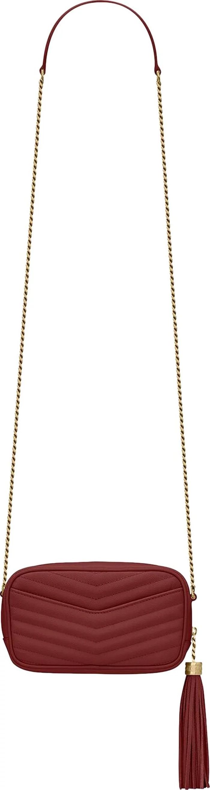 Saint Laurent Paris o1s1wg110924 Size: OS / Lou Mini Bag Leather in Red Size ONE SIZE - 2 Thumbnail