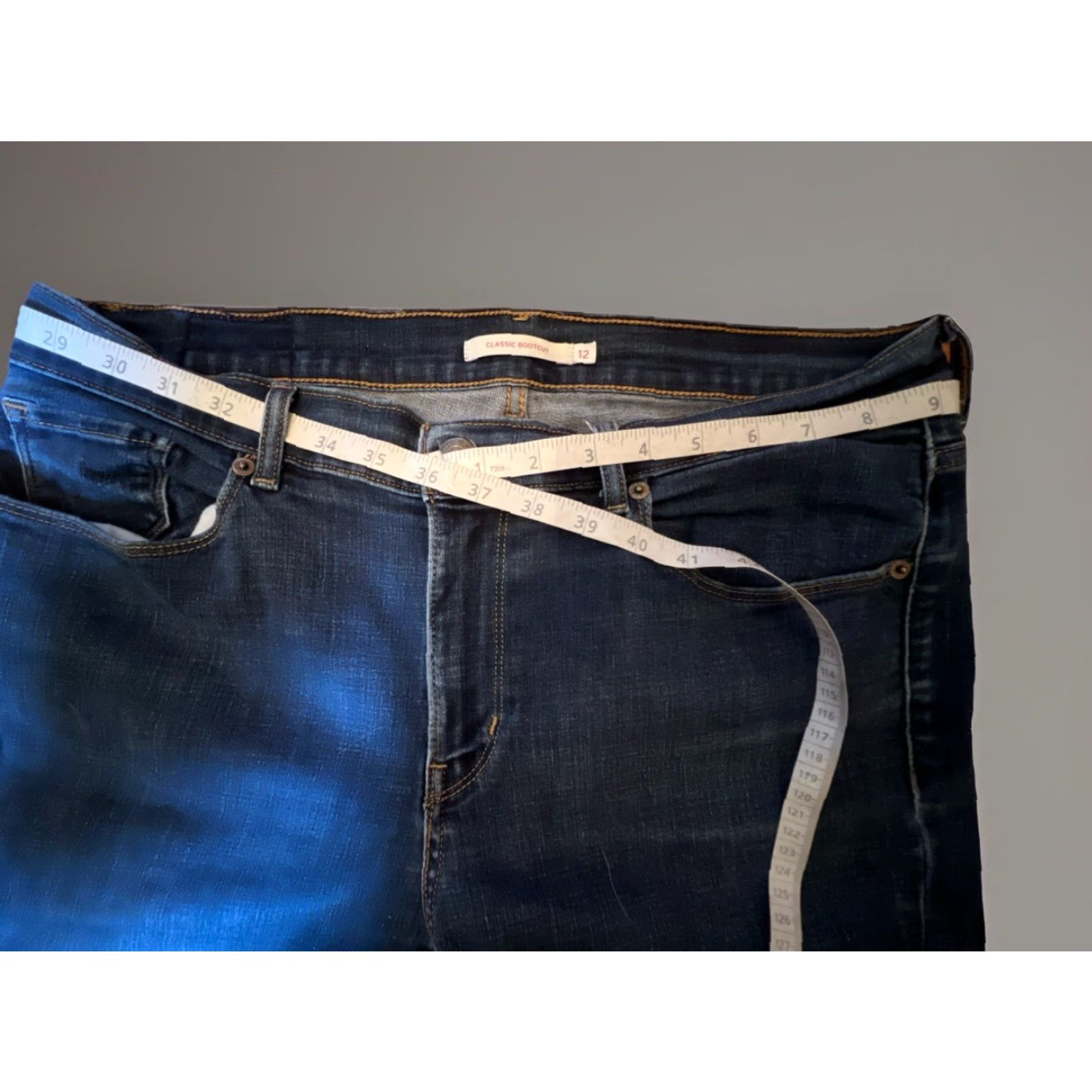 Levi's Levi's Jeans Classic Bootcut Womens 12 Medium Blue Denim Stretch Cotton Blend Pants Regular 31.5in Inseam Belt Loops Zipper Size 34" / US 12 / IT 48 - 5 Thumbnail