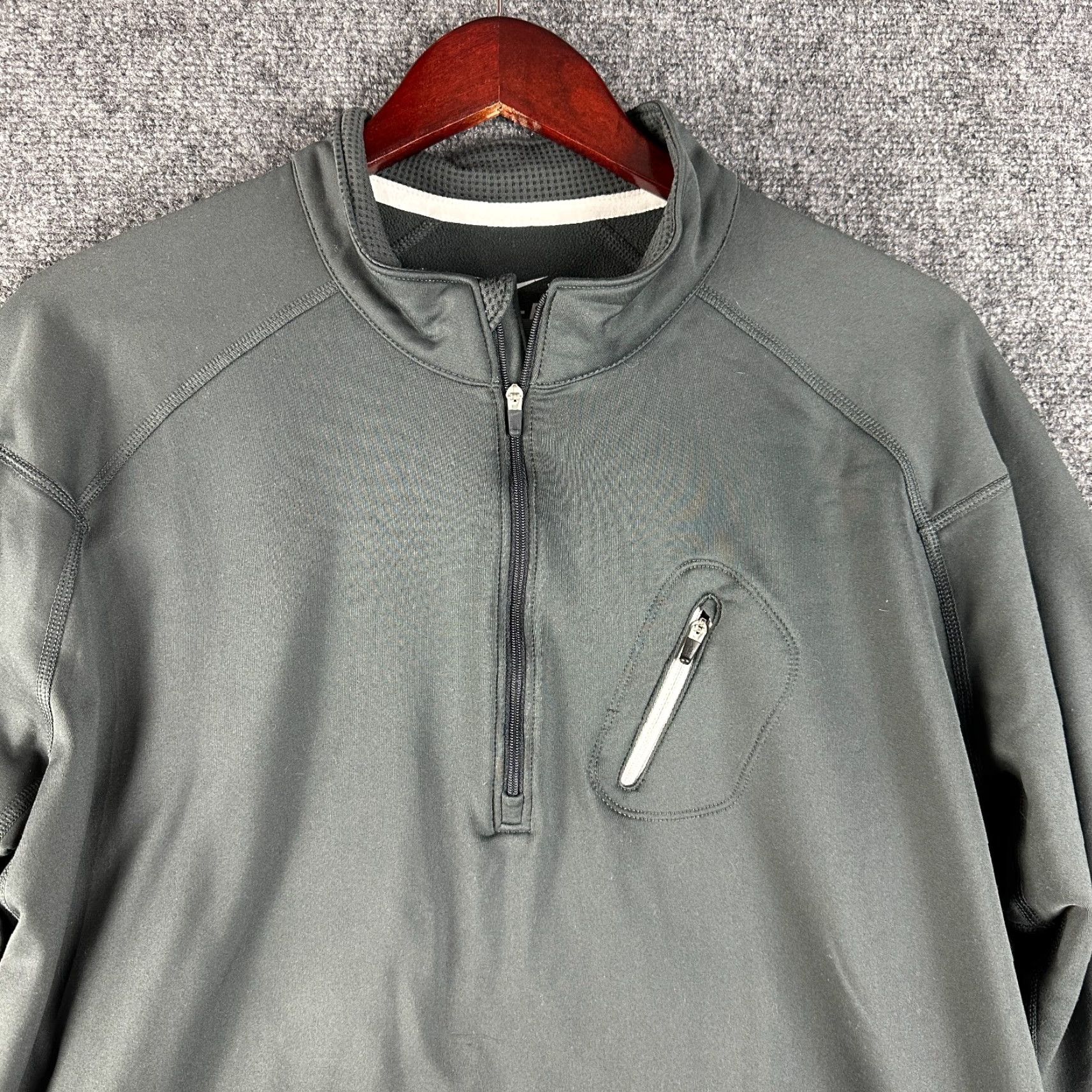 Nike Nike Dri Fit Pullover Top Mens L 1/4 Zip Fleece Lined Running Knit Solid Gray Size US L / EU 52-54 / 3 - 4 Thumbnail