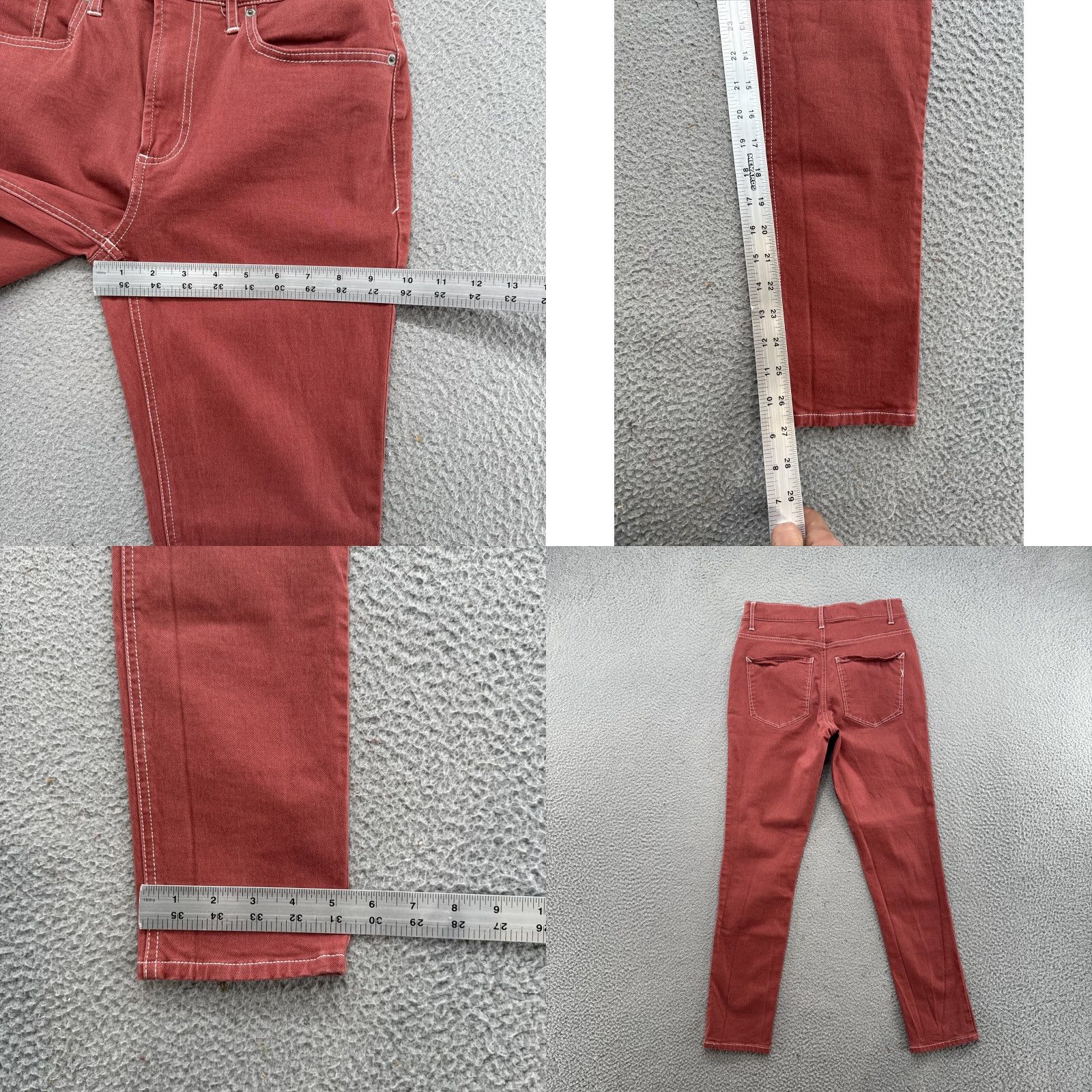 Express Express Women's Stretch High Rise Ankle Legging Jeans 6R Burnt Orange Denim Size 28" / US 6 / IT 42 - 8 Thumbnail