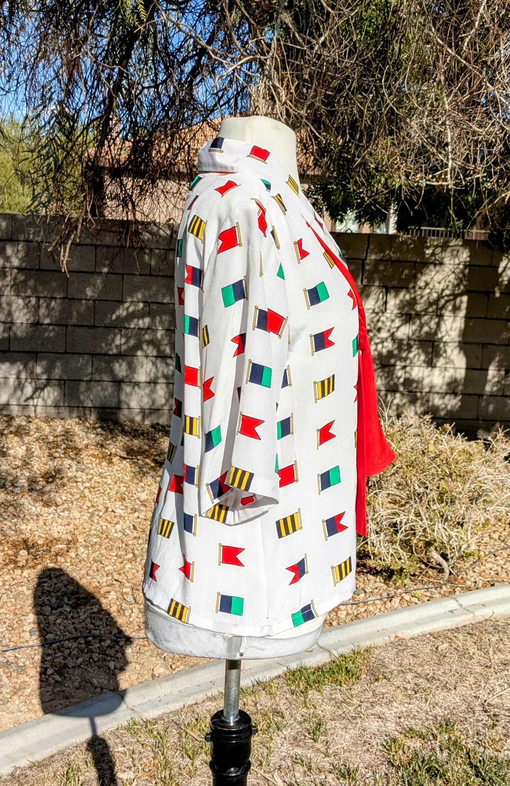 Other VTG 1990s Koret Career Petites Flag Fashion Sample Blouse Size XL / US 12-14 / IT 48-50 - 2 Thumbnail