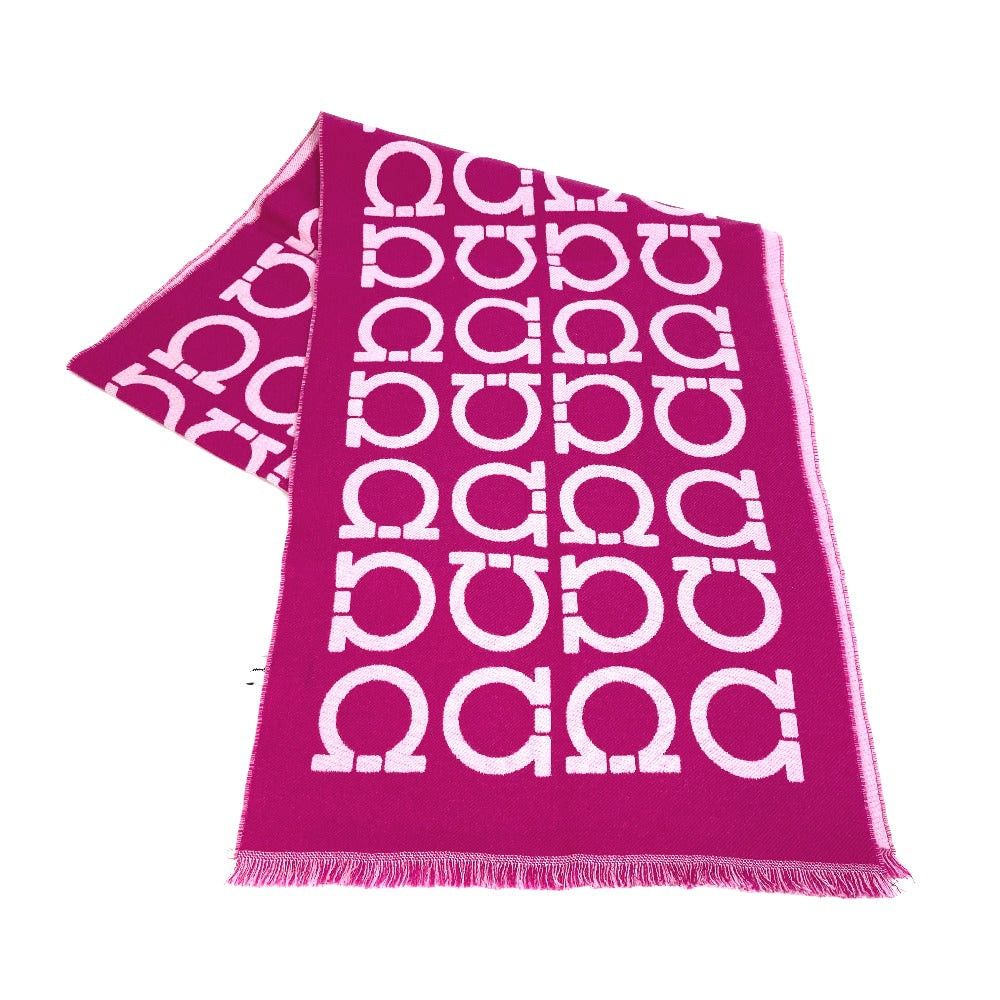 Salvatore Ferragamo Salvatore Ferragamo Gancini Logo Shawl Scarf Stall Wool Women Purple Size ONE SIZE - 1 Thumbnail