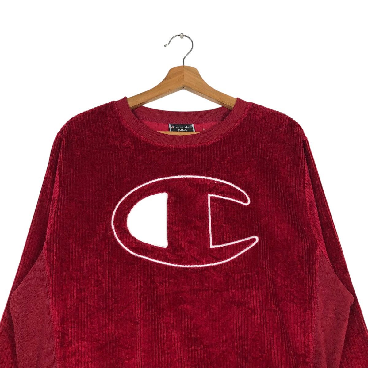 Japanese Brand 90s Champion Velour Sportswear Thick Pile, Oversized C Patch Size US S / EU 44-46 / 1 - 4 Thumbnail