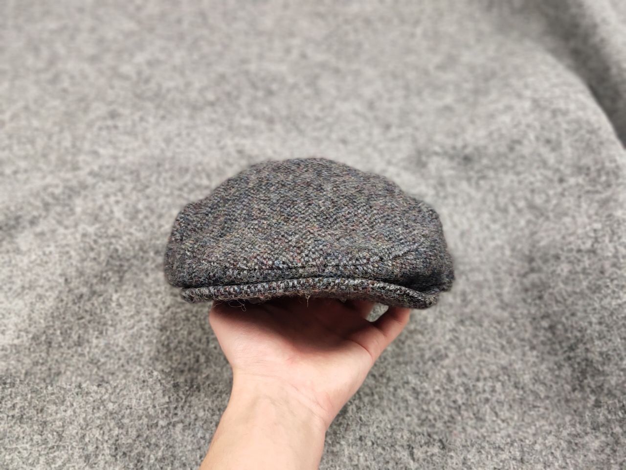 Harris Tweed Vintage Harris Tweed Gray Plaid Wool Flat Hat Size ONE SIZE - 7 Thumbnail
