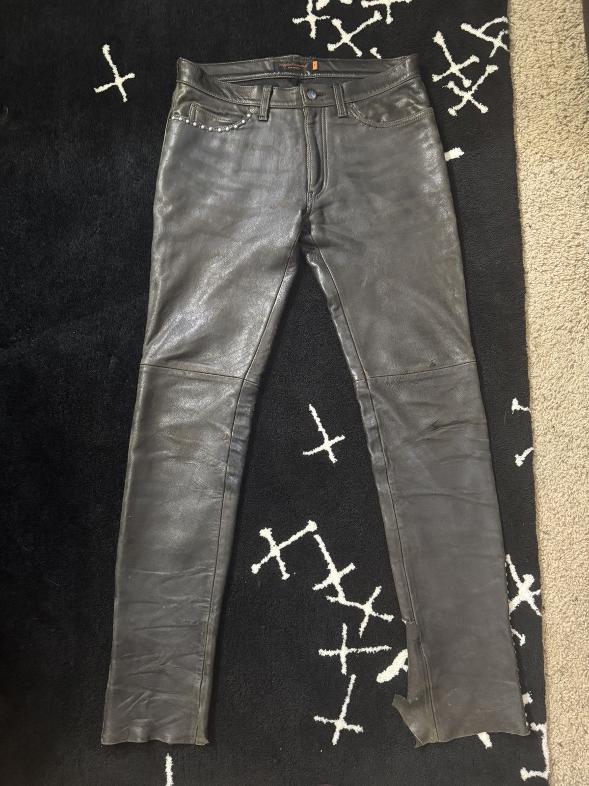 Undercover Undercover AW05 Arts and Crafts leather pants Size US 30 / EU 46 - 1 Thumbnail