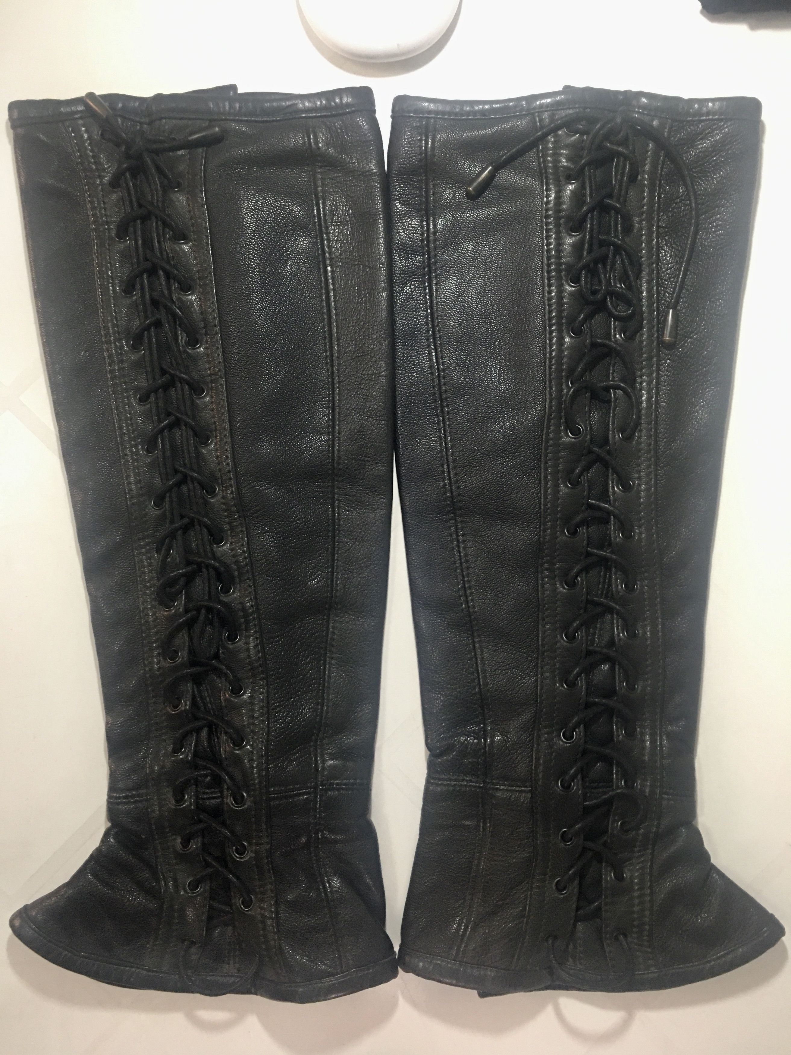 Genuine Leather Henry Duarte Very Rare Spats or Leather Gaiters Size ONE SIZE - 1 Thumbnail
