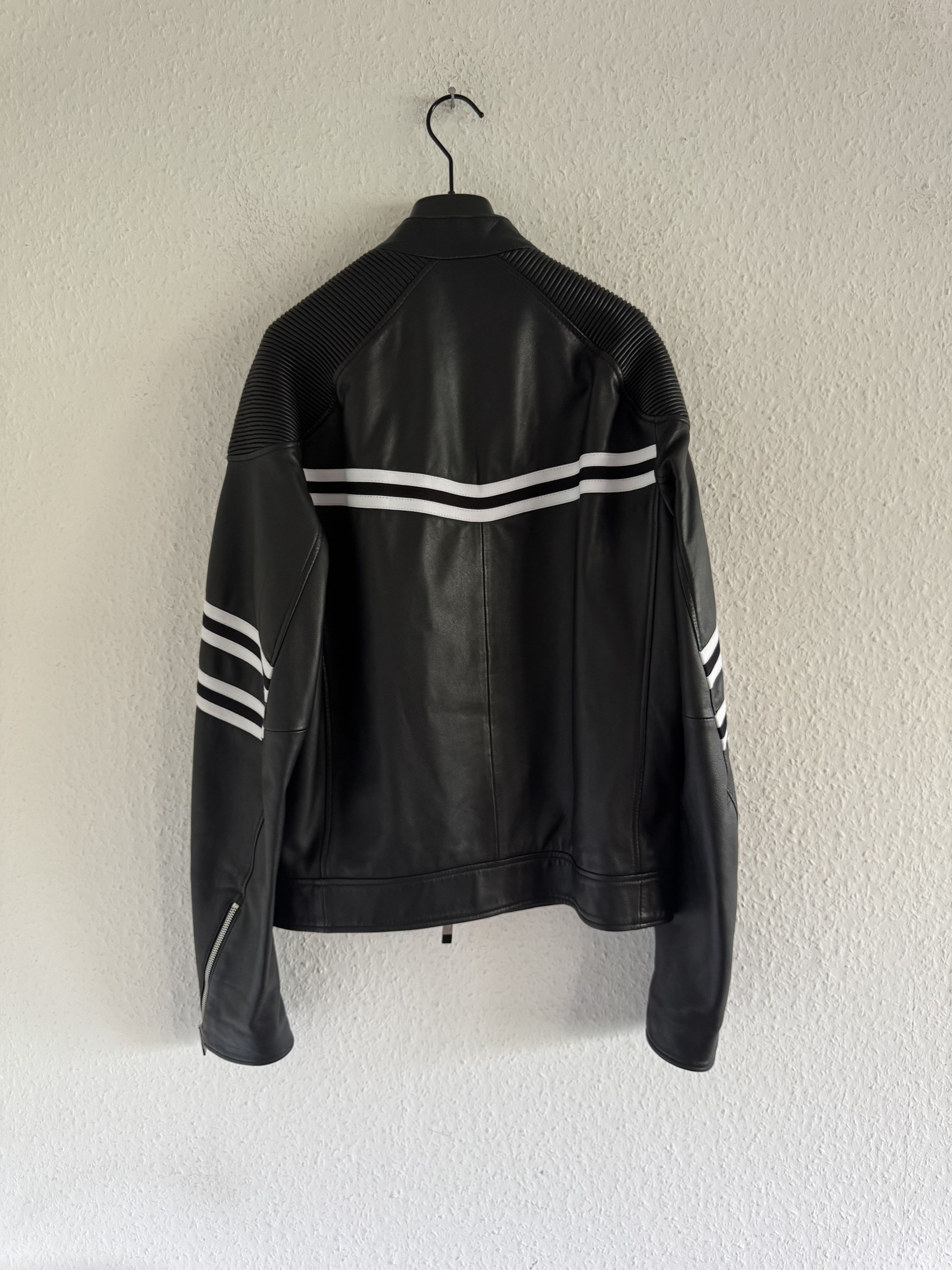 Just Cavalli Resort 2017 Striped Leather Biker Jacket Size US S / EU 44-46 / 1 - 13 Thumbnail