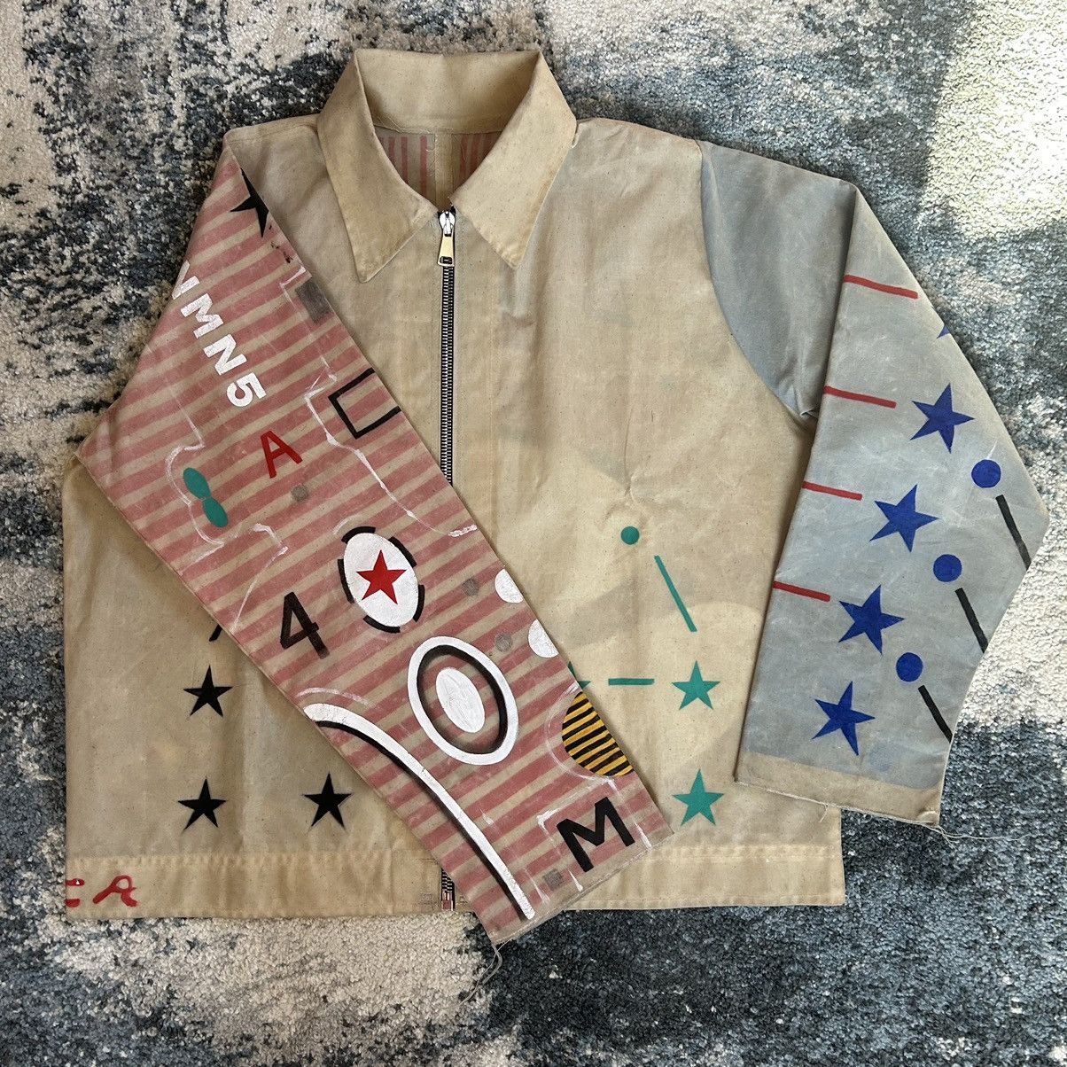 Handmade 1 of 1 MONOLiTH GORE HANDPAiNTED WAXED COTTON CANVAS JACKET Size US L / EU 52-54 / 3 - 16 Thumbnail