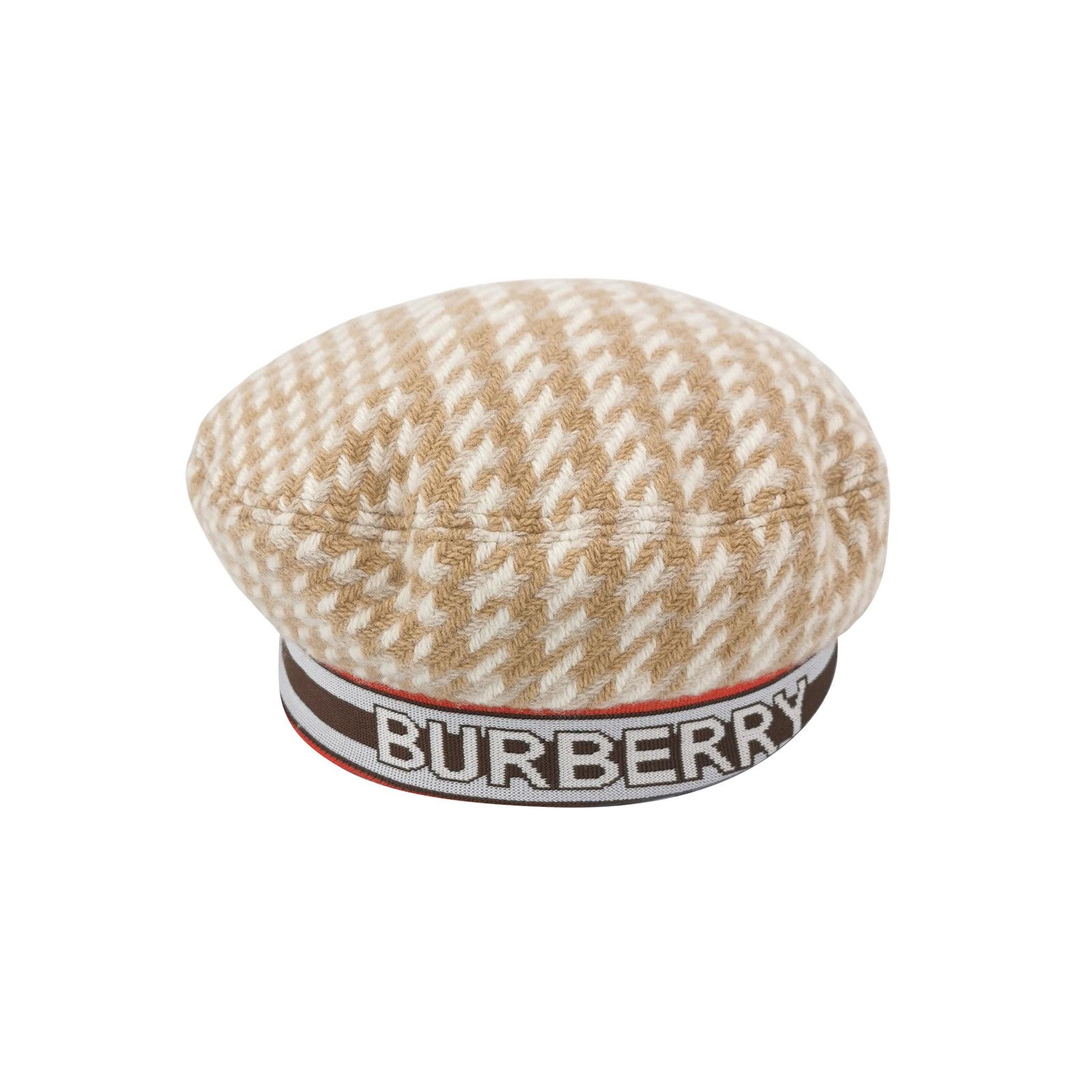 Burberry Burberry Herringbone Logo Trim Beret Size L Size ONE SIZE - 1 Thumbnail
