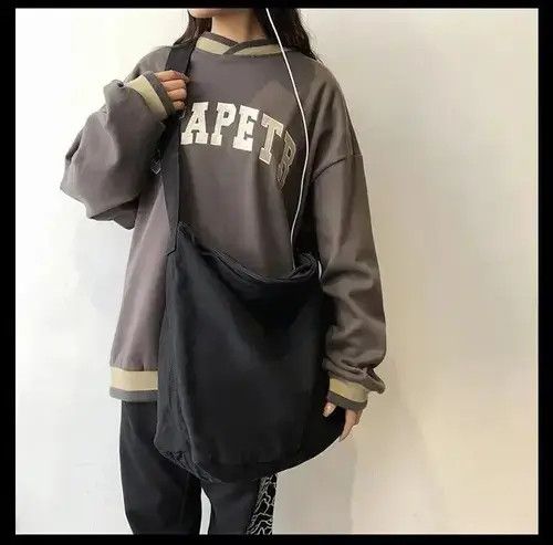 Japanese Brand Shoulder Bag Large Canvas Crossbody y2k military Size ONE SIZE - 6 Thumbnail
