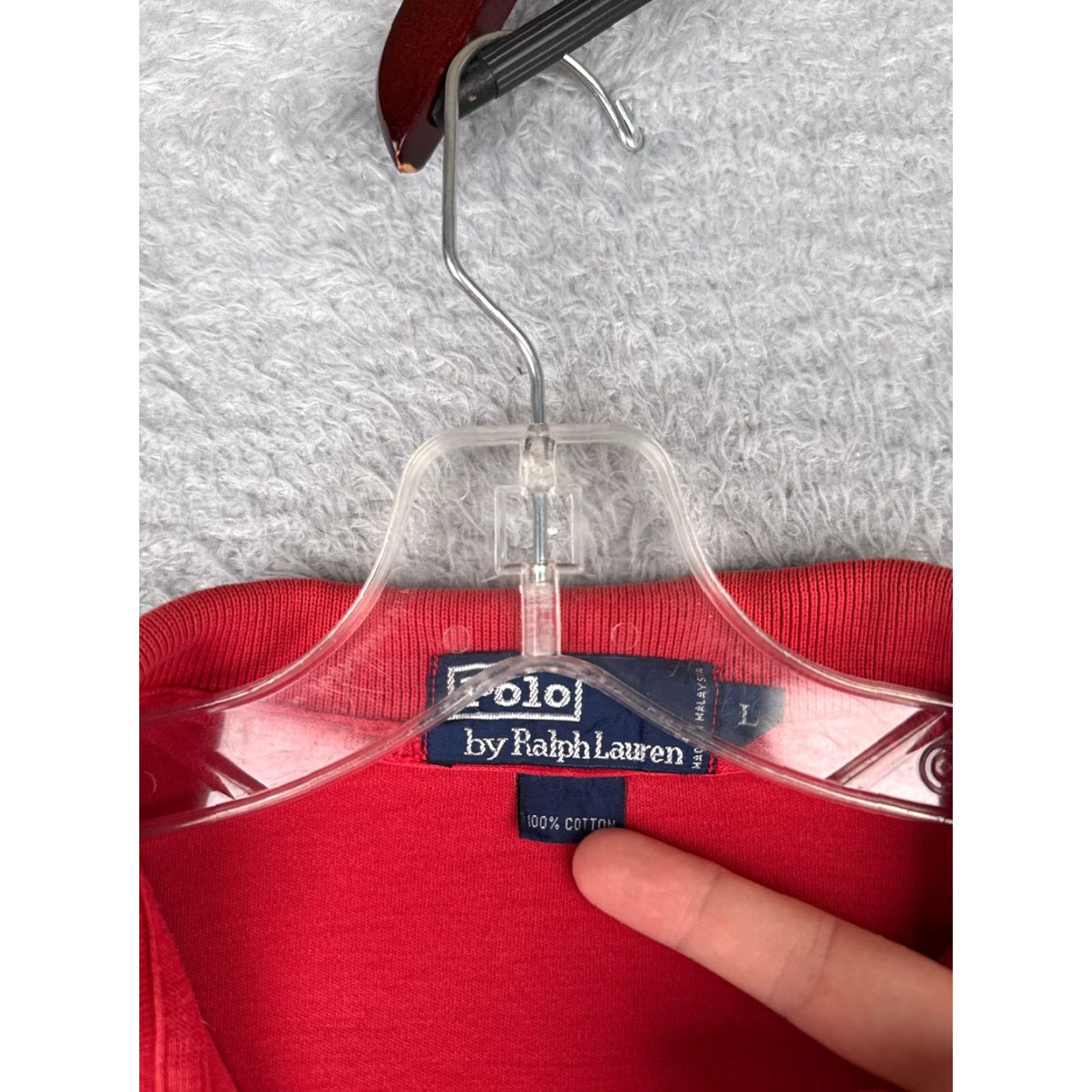 Ralph Lauren VINTAGE Ralph Lauren Shirt Men L Red Polo 100% Cotton Short Sleeve Mens Sports Modern Size US L / EU 52-54 / 3 - 7 Thumbnail