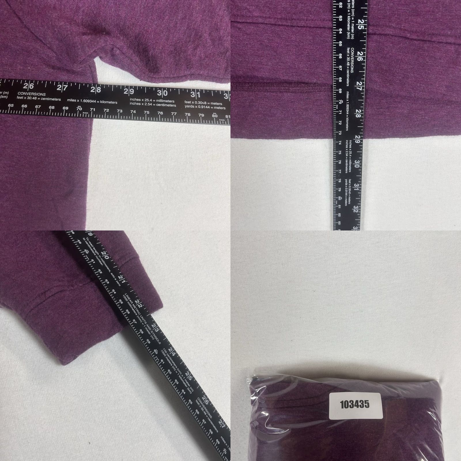 Orvis Orvis Sweater Mens 2XL Crew Neck Fleece Pullover Casual Solid Purple Long Sleeve Regular Knit-Blend Mock Stain Size US XXL / EU 58 / 5 - 8 Thumbnail