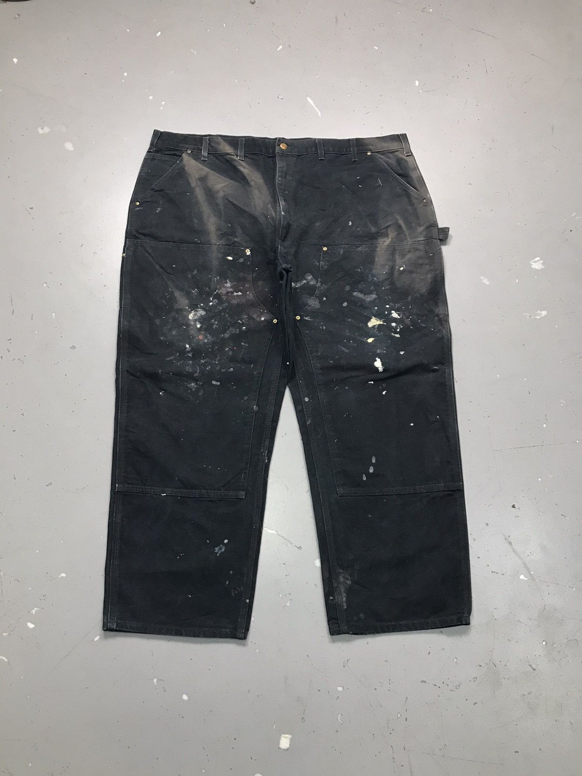 Carhartt Vintage Carhartt B01BLK double knee painted dusty denim48x29 Size US 44 / EU 60 - 1 Thumbnail