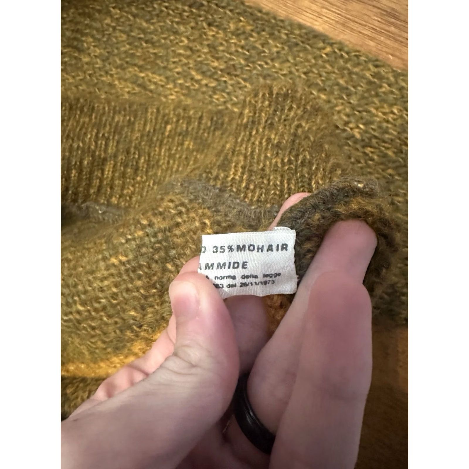 Vintage VINTAGE RIZZ Sweater M/L Argyle Mohair 70s 80s Grunge Brown Mens Size US M / EU 48-50 / 2 - 6 Thumbnail