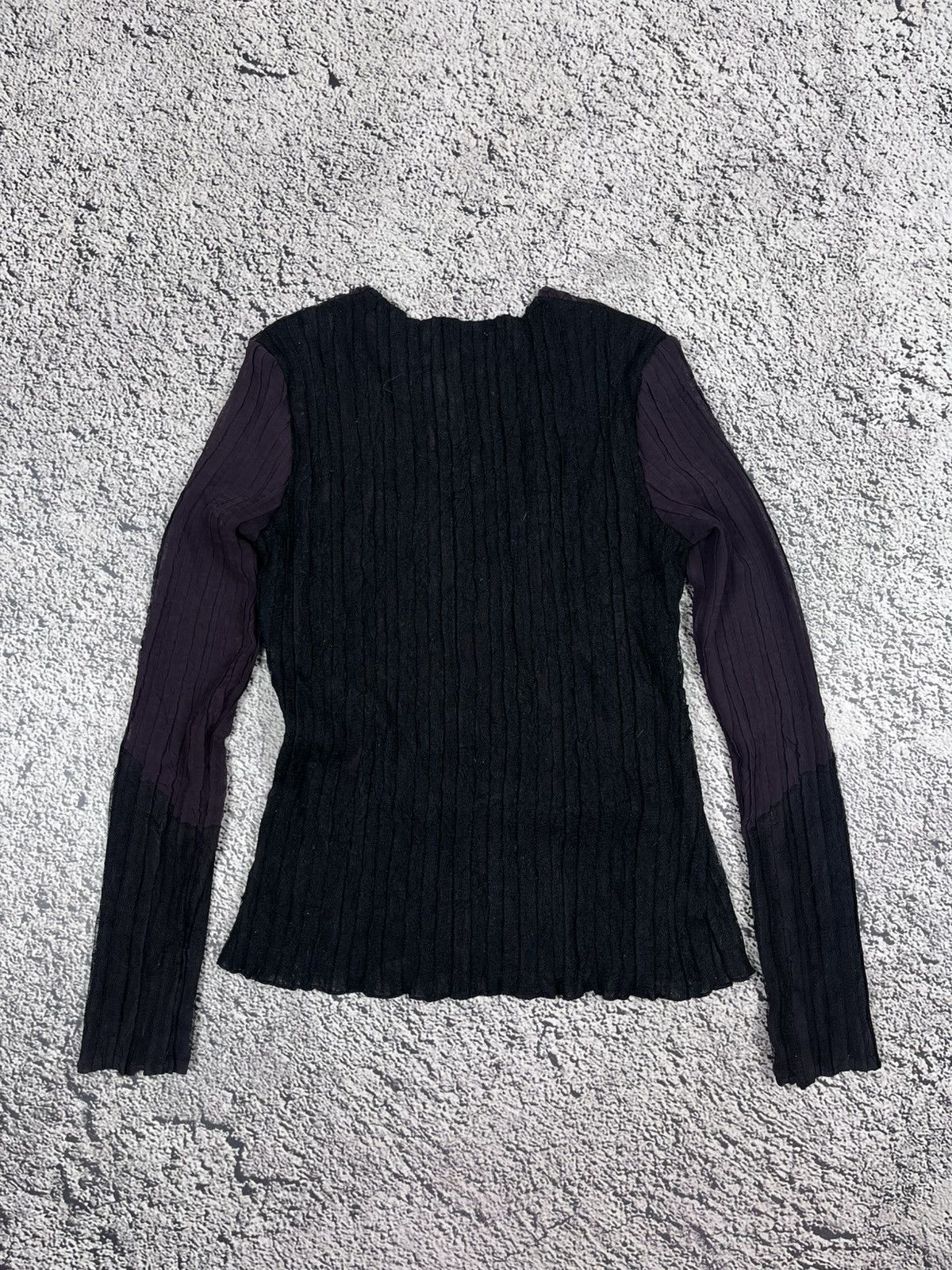 Japanese Brand VTG Y2K Gothic Asymmetric Lace Sequin Mesh Top Avant Garde Size M / US 6-8 / IT 42-44 - 7 Thumbnail