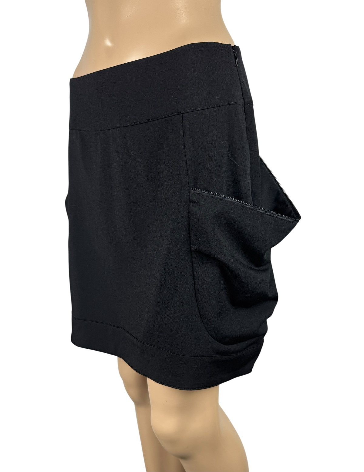 Sarah Pacini Sarah Pacini Wool Mini Skirt Draped Avant Garde size 0 Size 26" / US 2 / IT 38 - 4 Thumbnail