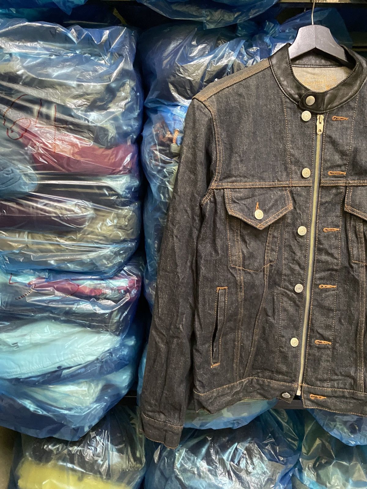 Japanese Brand VINTAGE GAUNTLETS WALDEY ZIPPER BIKERS JEANS JACKET Size US S / EU 44-46 / 1 - 5 Thumbnail
