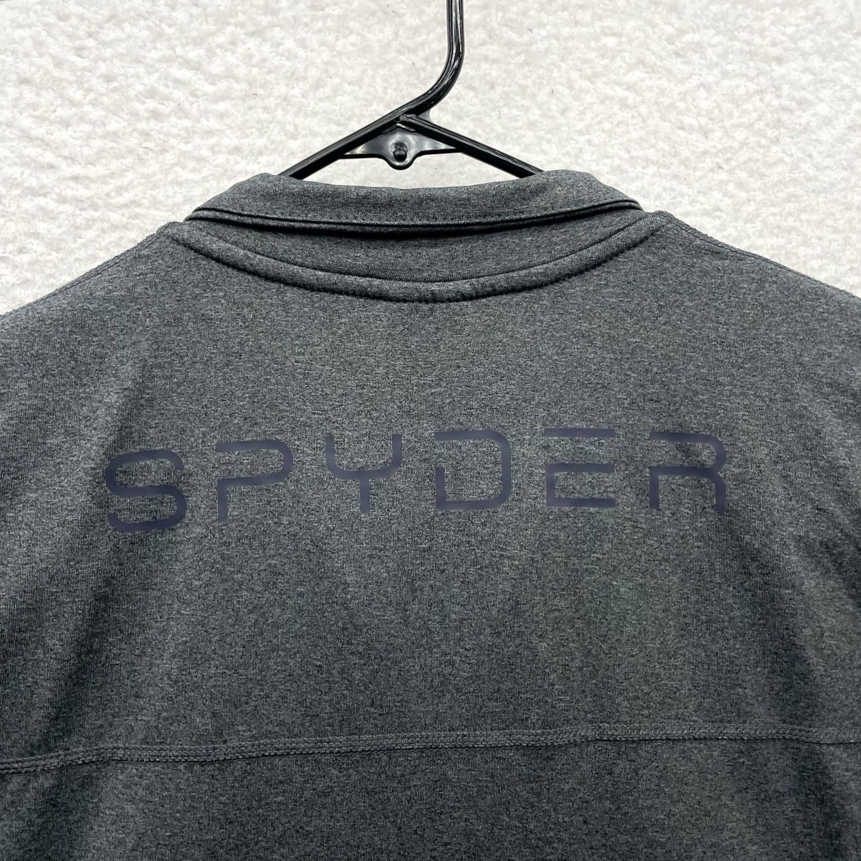 Spyder Spyder Mens XL Heather Gray ProwB Performance 1/4 Zip Hiking Jacket Sports Athleisure Activewear Men XL Gray Spyder Active Pullover Jacket Size US XL / EU 56 / 4 - 6 Thumbnail