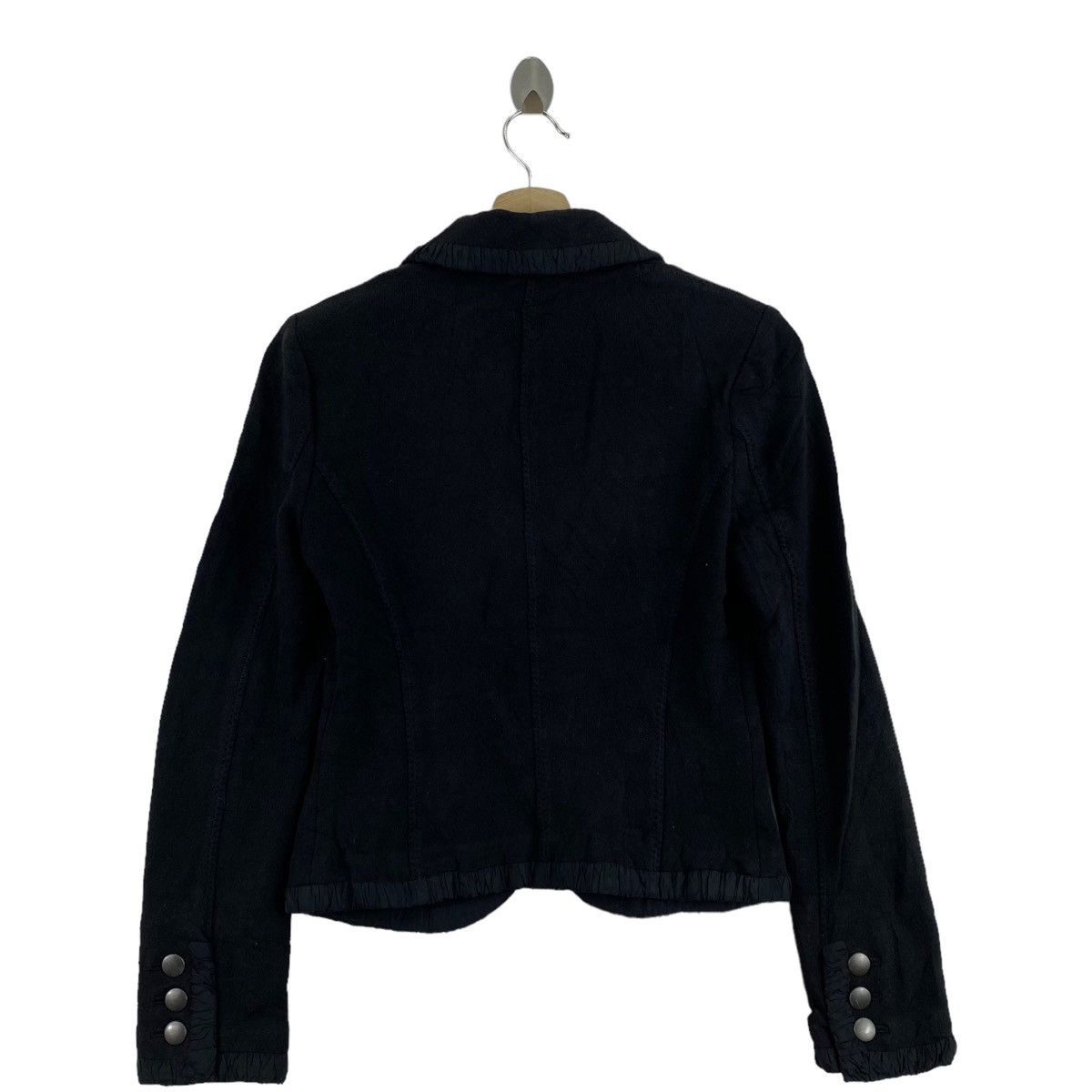 Japanese Brand FRAGILE Japanese Brand Big Button Black Coat Jacket Size S / US 4 / IT 40 - 4 Thumbnail