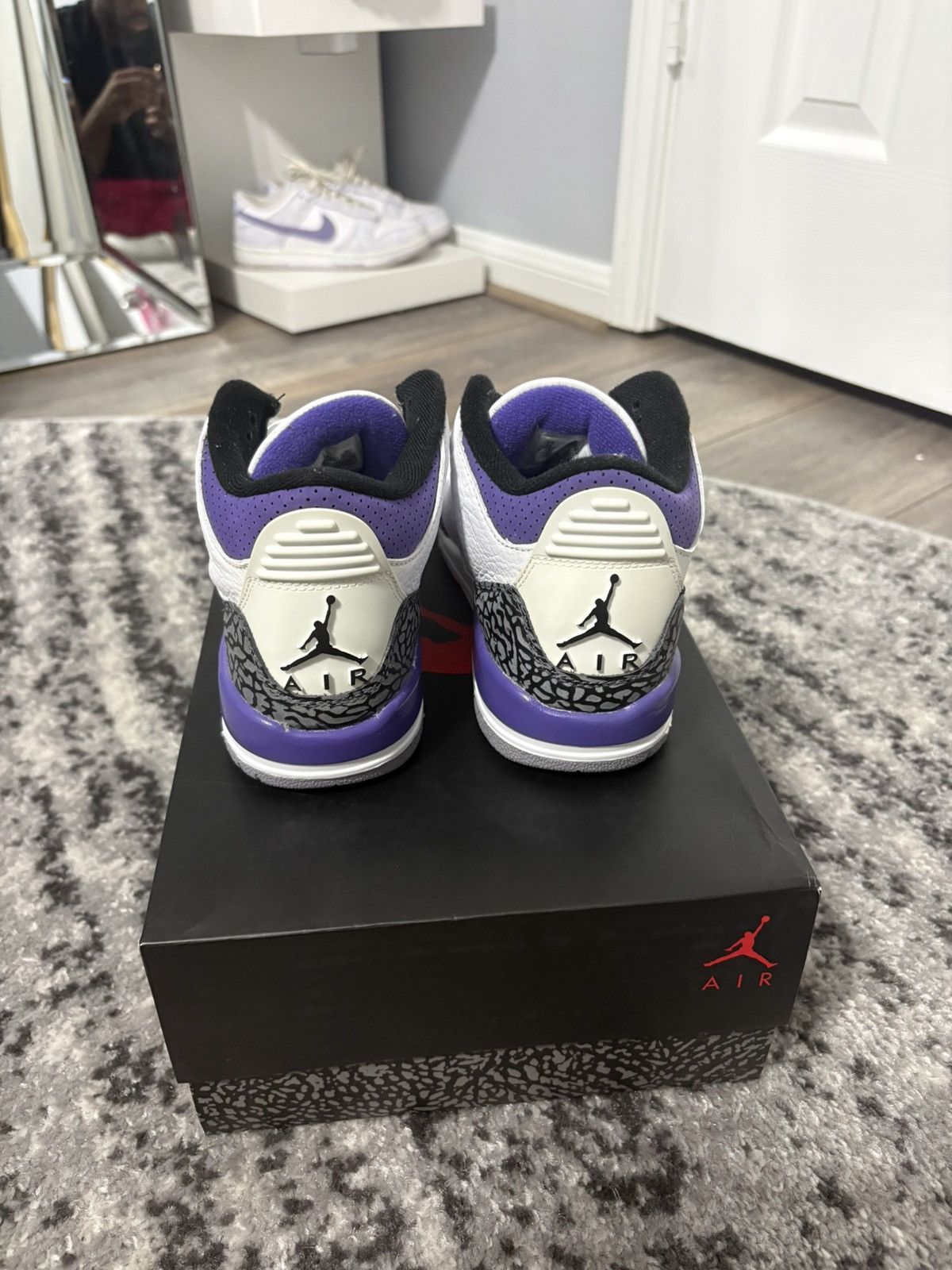 Nike jordan 3 dark iris Size US 4.5 / IT 34.5 - 4 Thumbnail