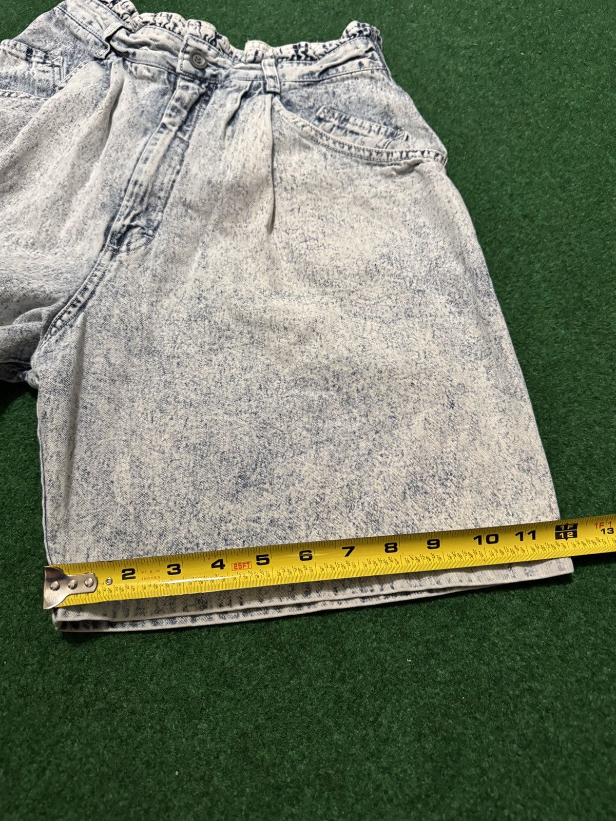 Lee × Vintage Vtg 90s Acid Wash Lee Jort High Waisted Grunge Denim Shorts Size 34" / US 12 / IT 48 - 6 Thumbnail