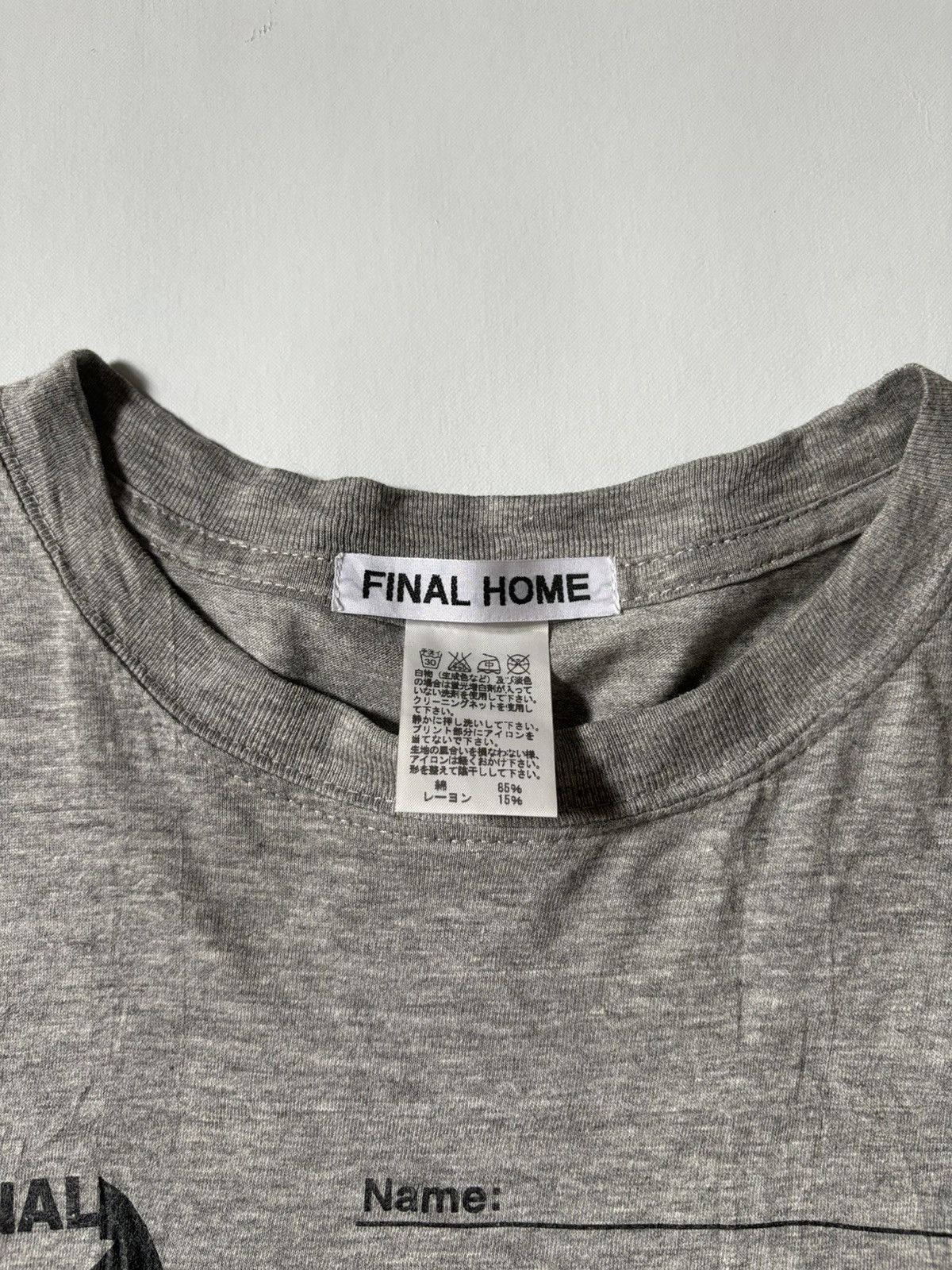 Final Home Final Home Gray Survival Tee Size US S / EU 44-46 / 1 - 2 Thumbnail