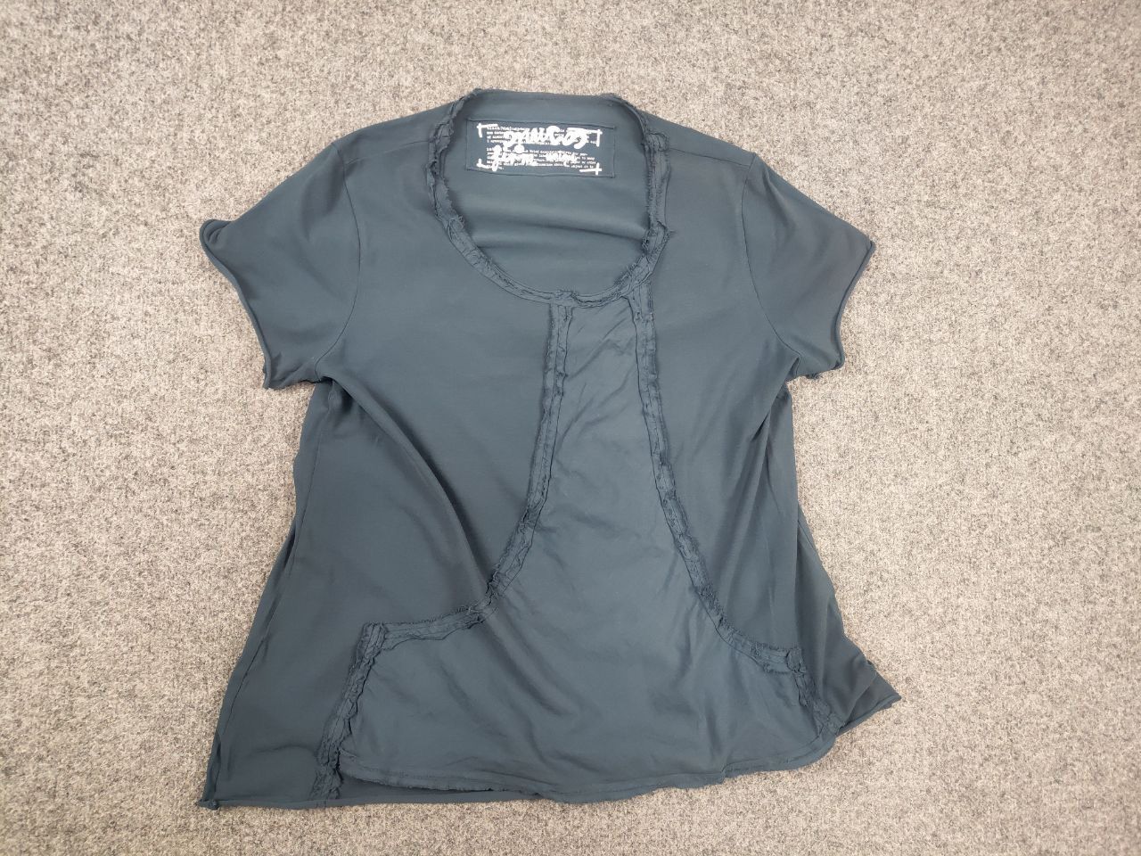 Rundholz Rundholz Design Asymmetrical cut T-shirt abstract elastic Size L / US 10 / IT 46 - 7 Thumbnail