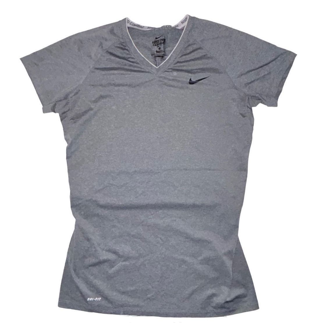 Nike Nike Men's Gray Pro Combat Athletic Logo Active Short Sleev Size US L / EU 52-54 / 3 - 1 Thumbnail