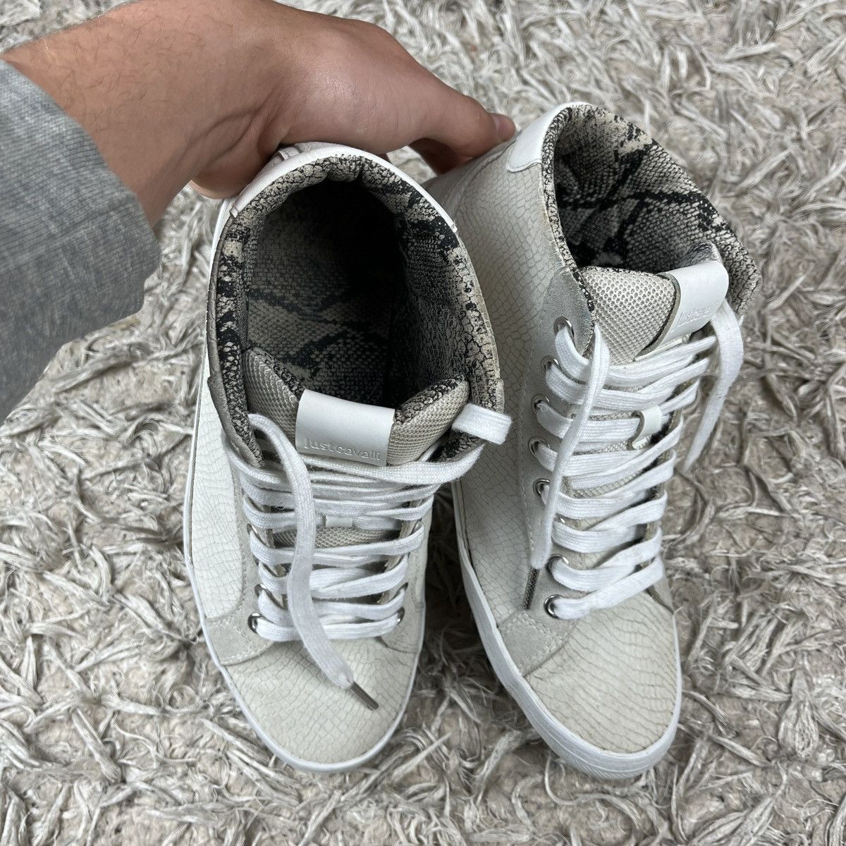 Just Cavalli Just Cavalli Sneak Skin High Top Sneakers Swag Avant Garde Size US 7 / EU 40 - 9 Thumbnail