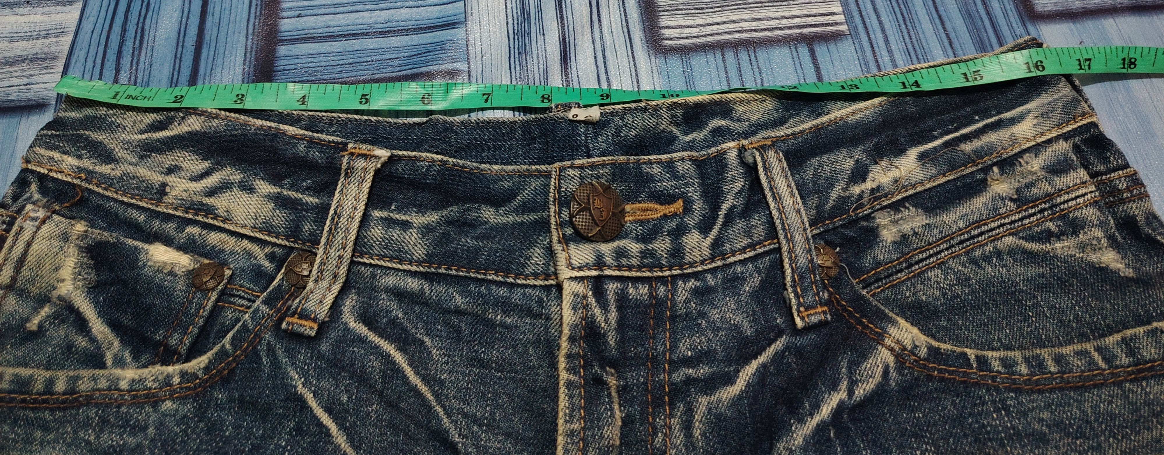 Kapital Japanese Buckaroo Jeans Distressed Denim Size US 32 / EU 48 - 22 Thumbnail
