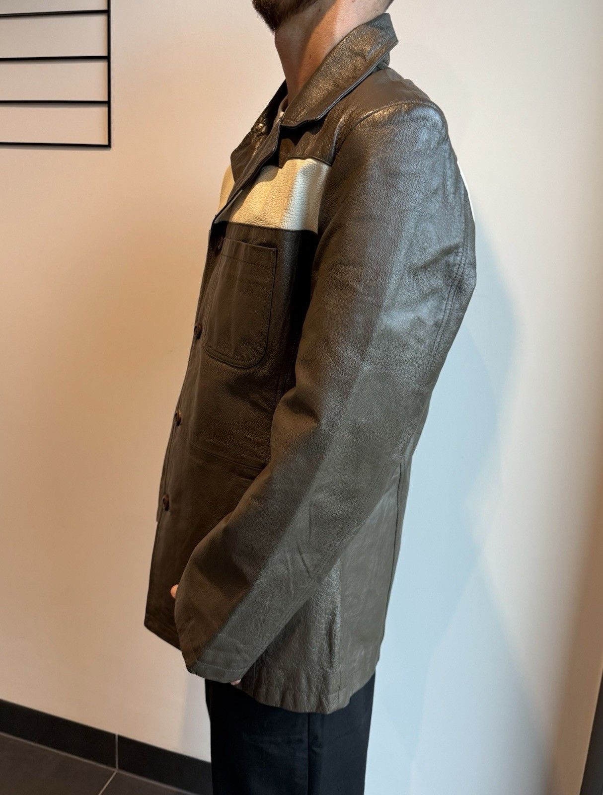 Diesel Vintage Diesel Leather Jacket Trench Blazer 2000s Y2K Men’s Size US L / EU 52-54 / 3 - 7 Thumbnail
