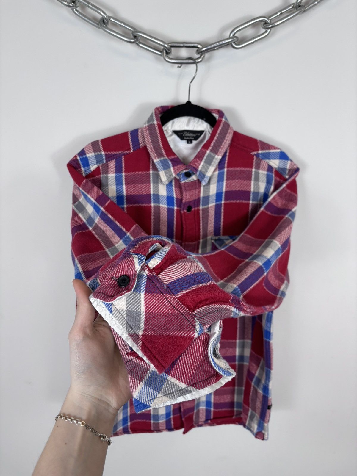 Edwin Edwin Tokyo Japan Men’s Checkered Lined Flannel Shirt Jacket Size US L / EU 52-54 / 3 - 8 Thumbnail