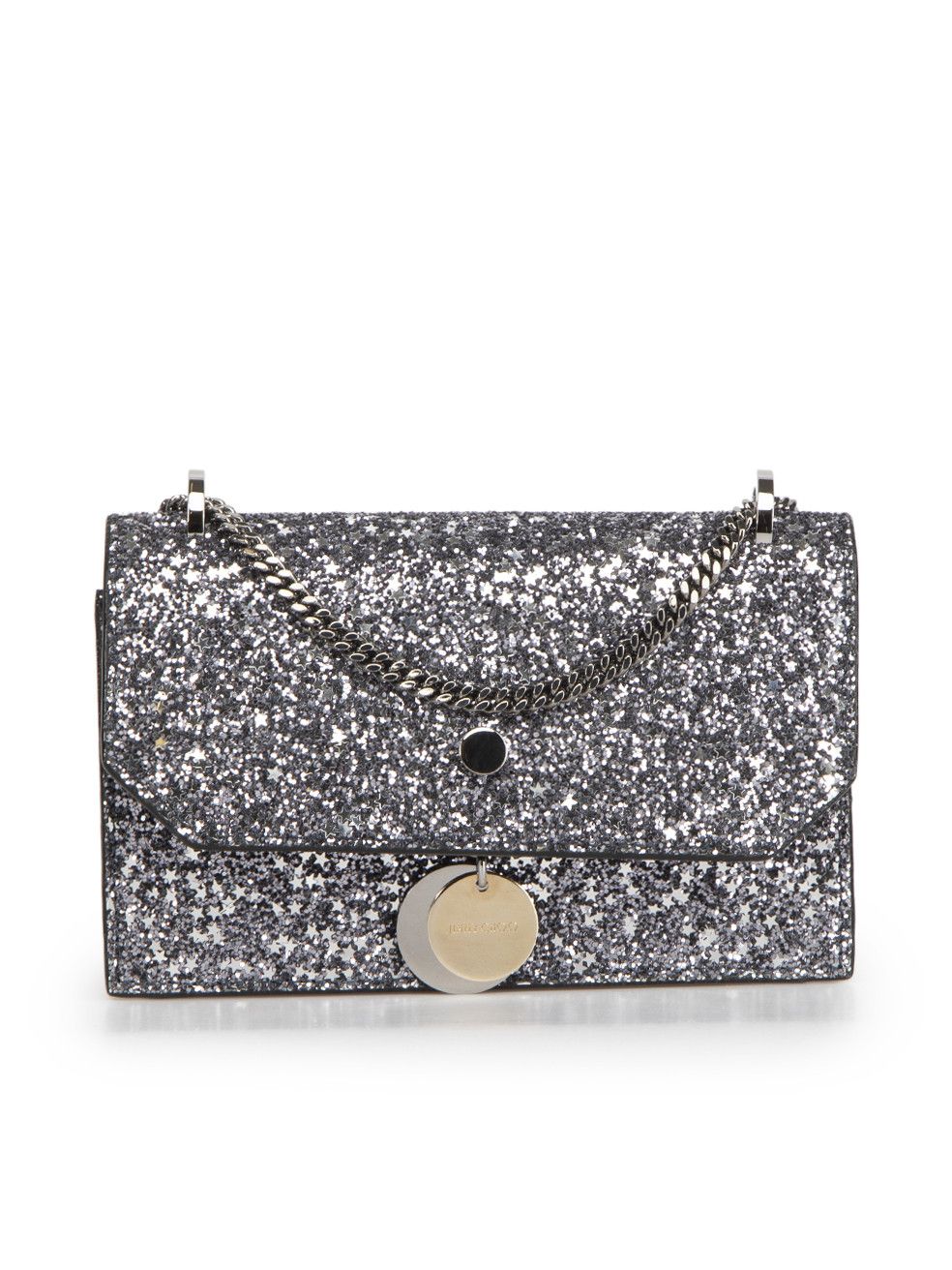 Jimmy Choo Silver Glitter Finley Mini Crossbody Grailed