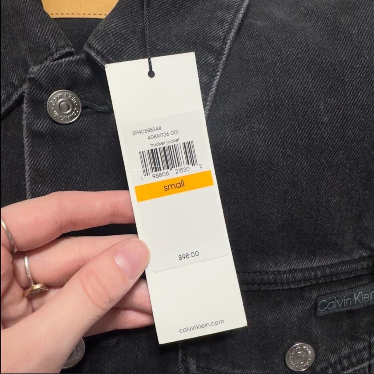 Calvin Klein NWT Calvin Klein Black Denim Trucker Jacket Size US S / EU 44-46 / 1 - 8 Thumbnail