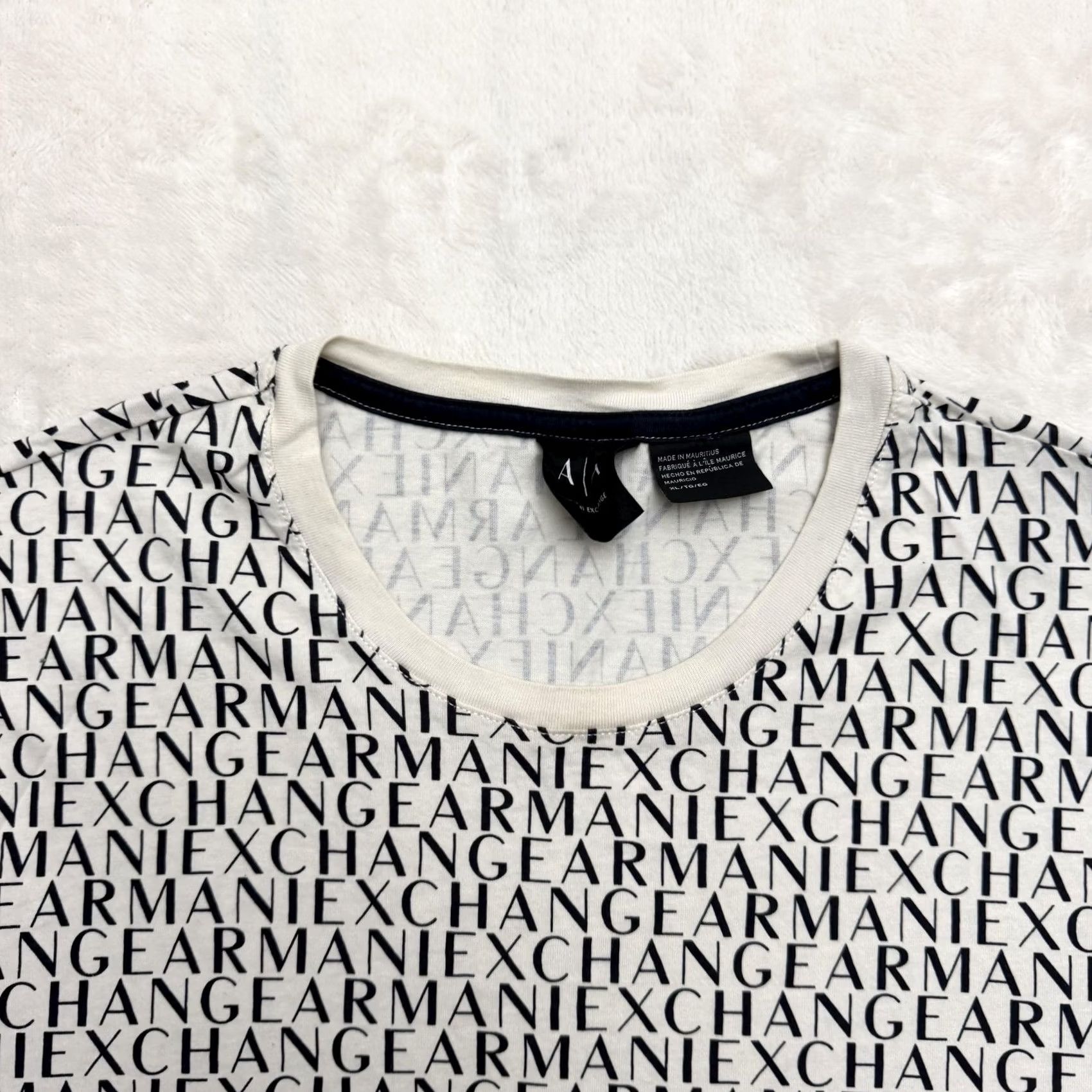 Armani Exchange Armani Exchange Shirt Mens XL White All Over Logo AOP Graphic Print Size US XL / EU 56 / 4 - 2 Thumbnail